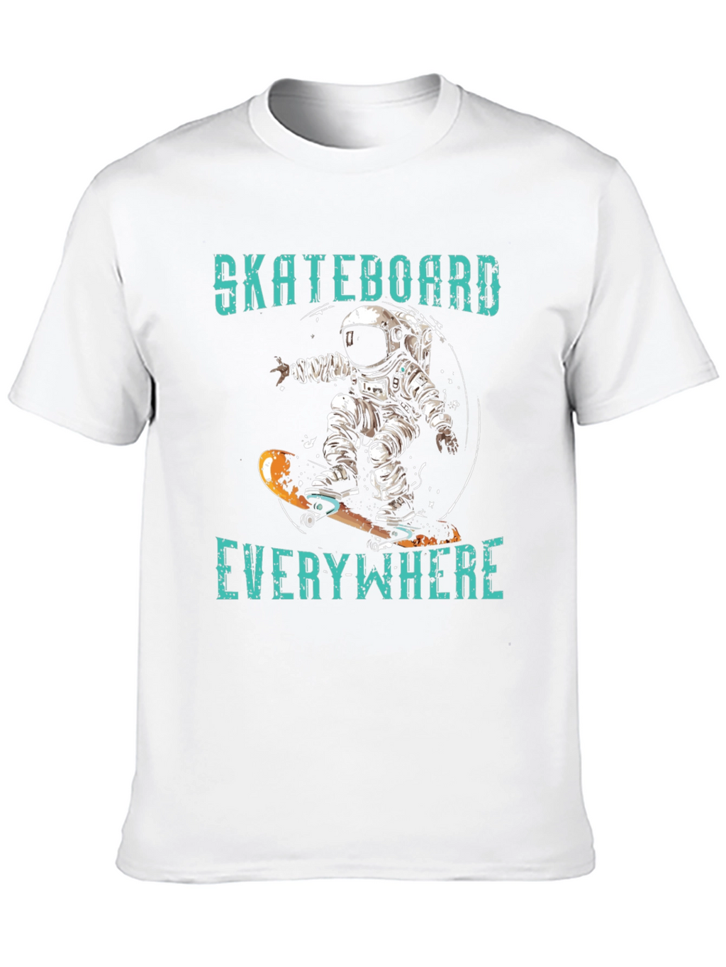 Skateboard Everywhere Graphic Tee - Astronaut Design