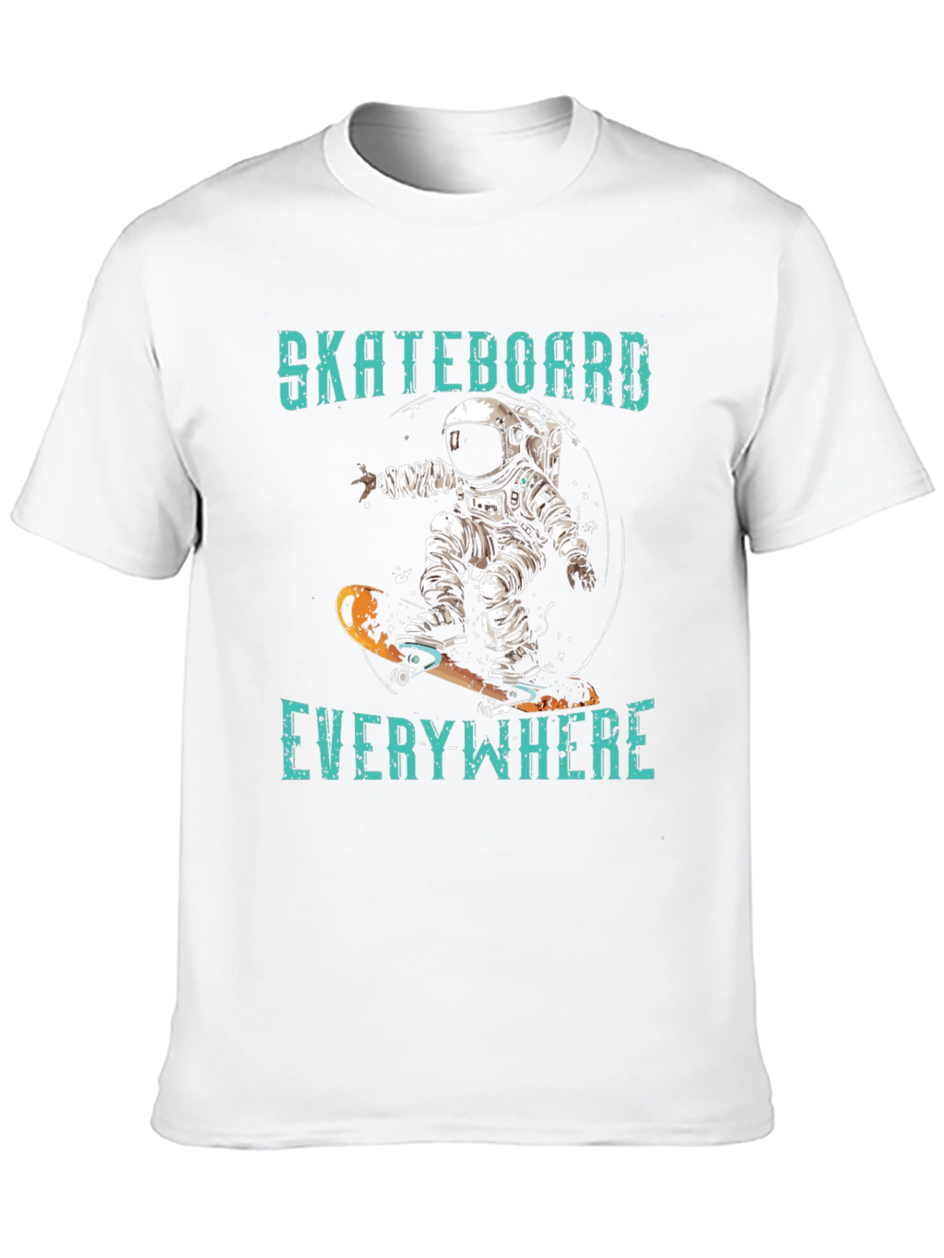 Skateboard Everywhere Graphic Tee - Astronaut Design