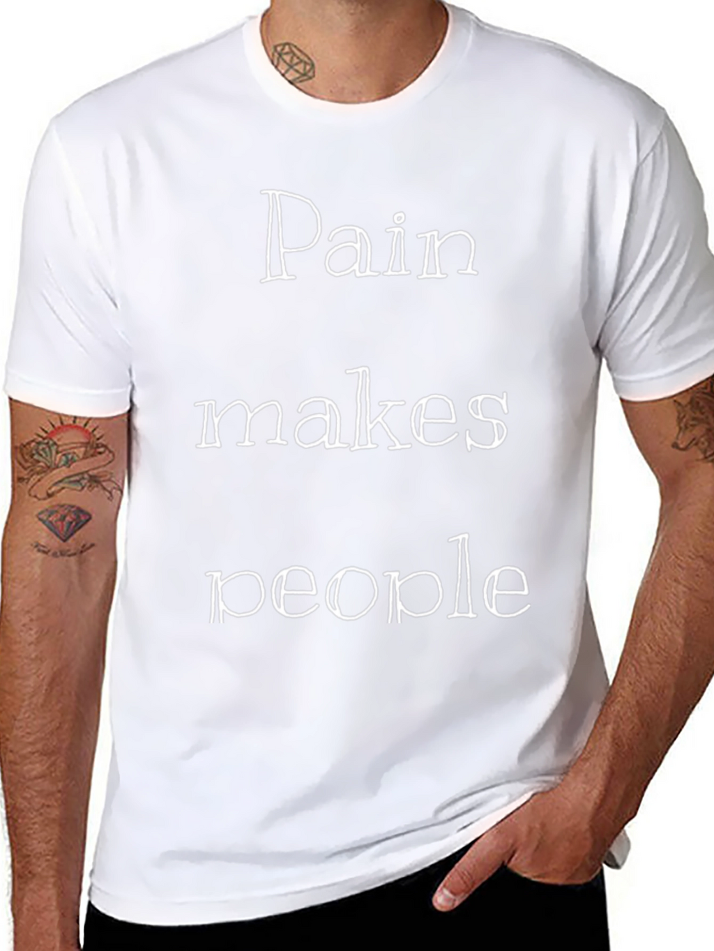 Pain Makes People T-Shirt - Motivational Black Tee