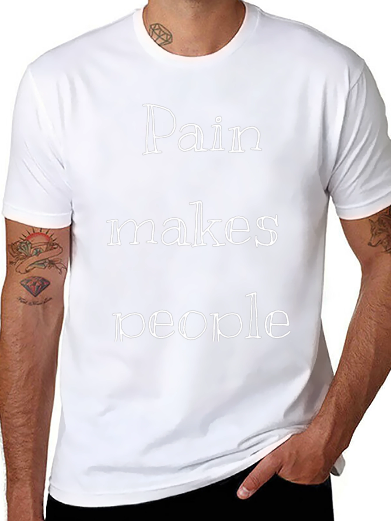 Pain Makes People T-Shirt - Motivational Black Tee