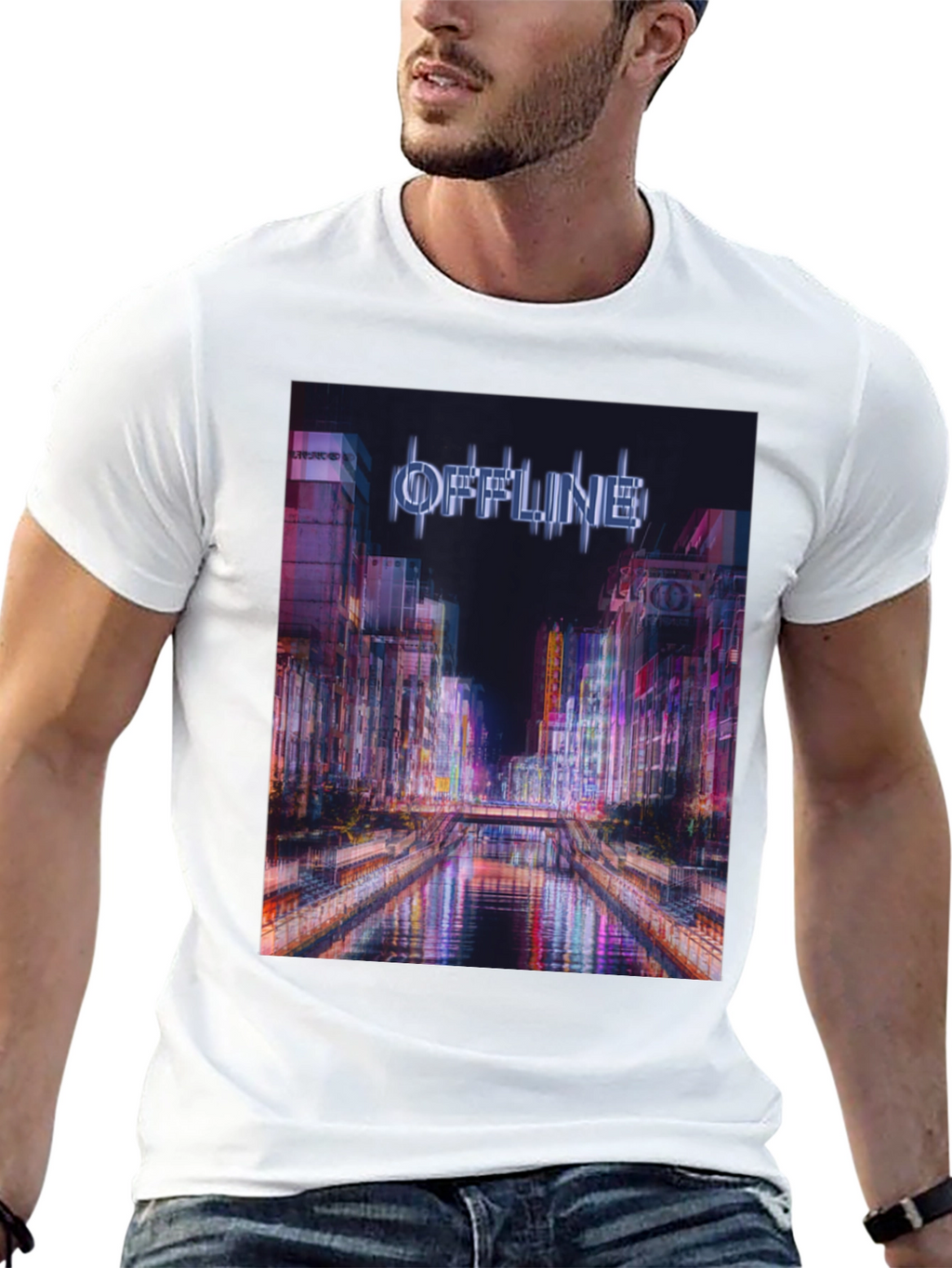 Offline Cityscape Graphic T-Shirt