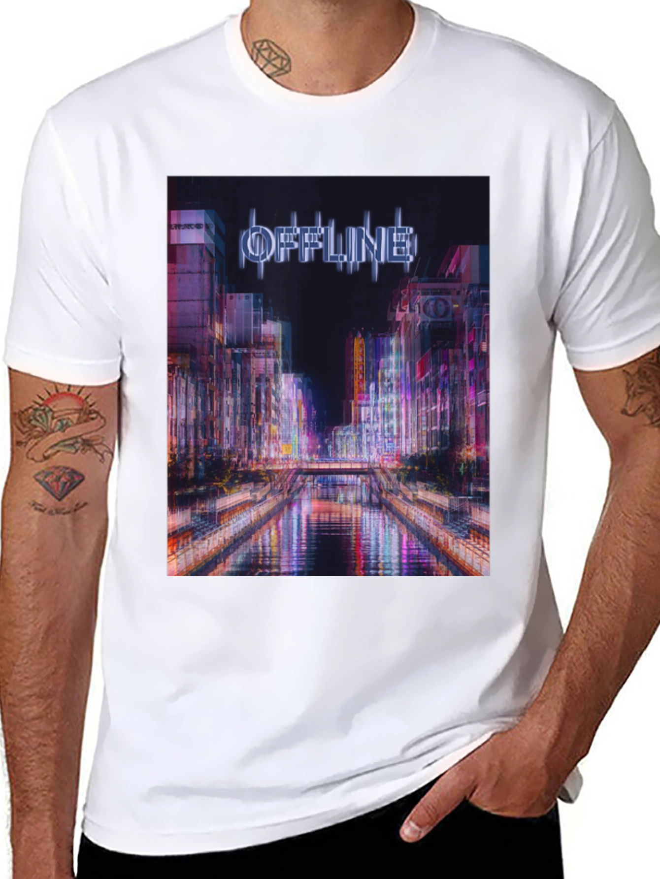 Offline Cityscape Graphic T-Shirt