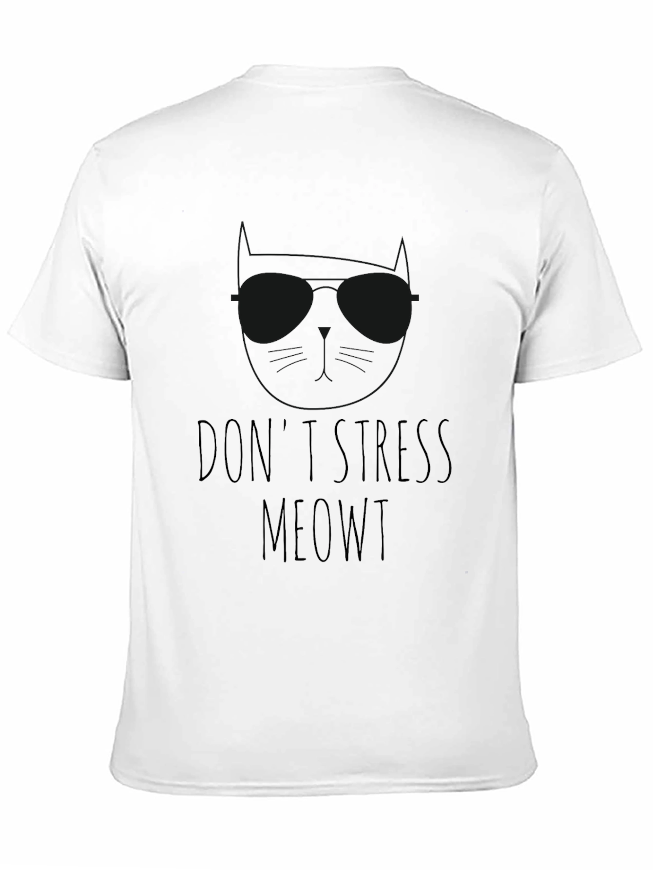 Dont Stress Meowt T-Shirt - Relaxed Cat Lover Tee