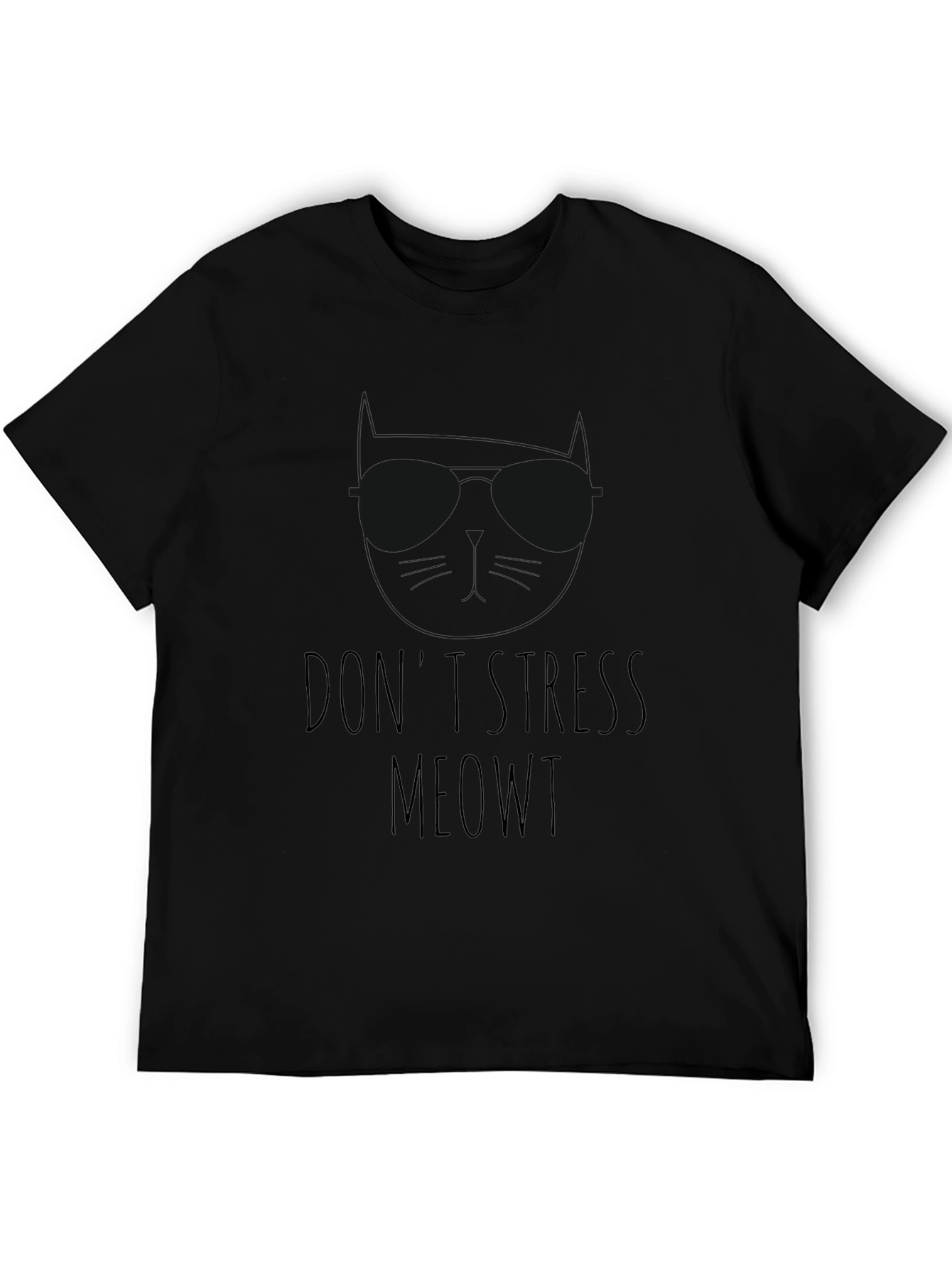 Dont Stress Meowt T-Shirt - Relaxed Cat Lover Tee