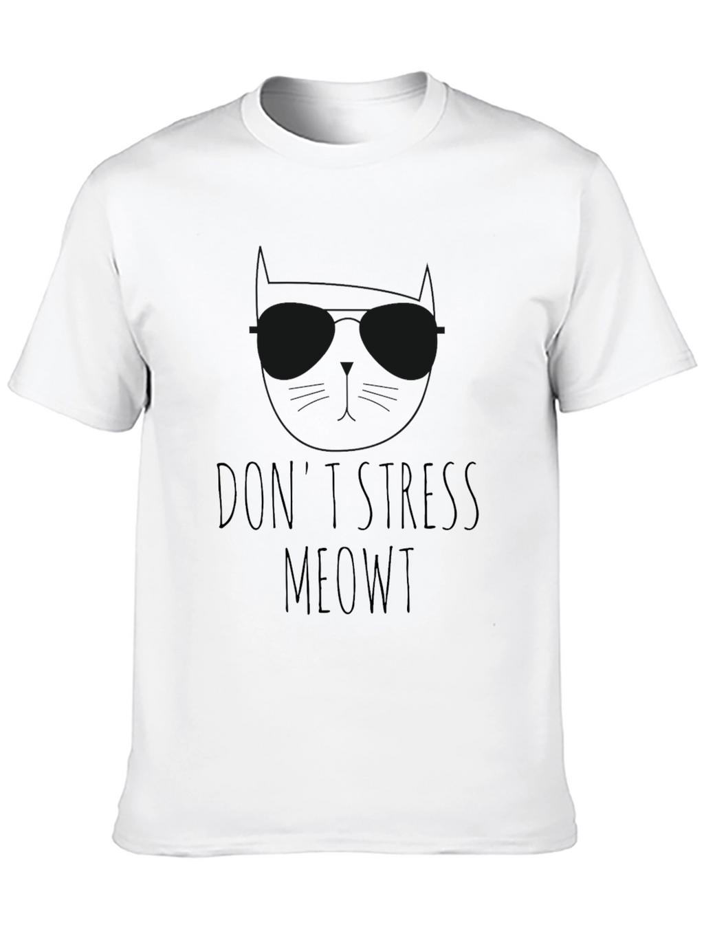 Dont Stress Meowt T-Shirt - Relaxed Cat Lover Tee
