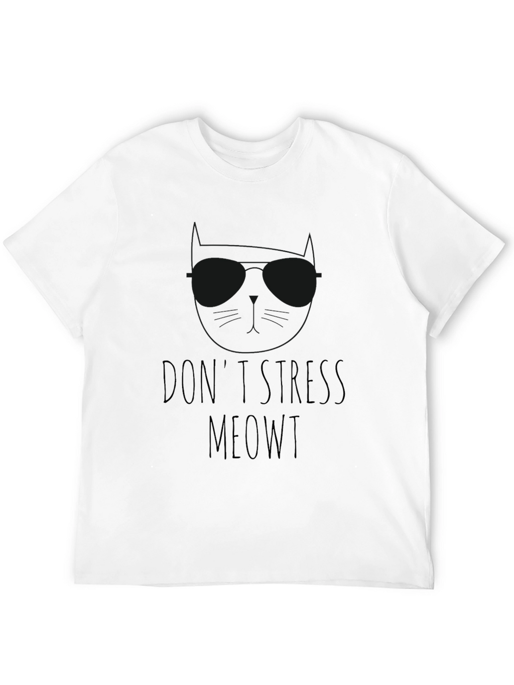 Dont Stress Meowt T-Shirt - Relaxed Cat Lover Tee