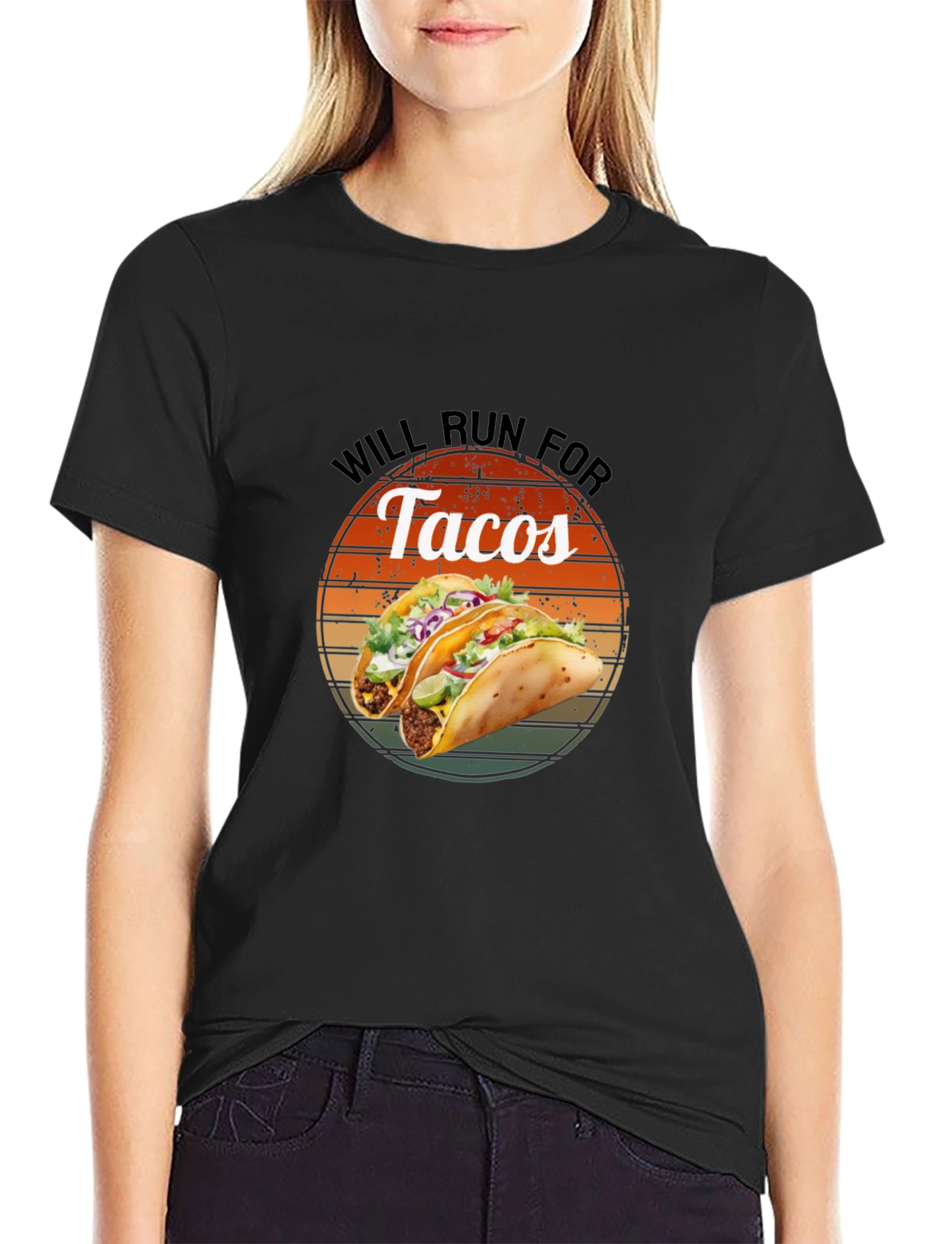 Will Run For Tacos Graphic Tee - Soft Cotton Blend