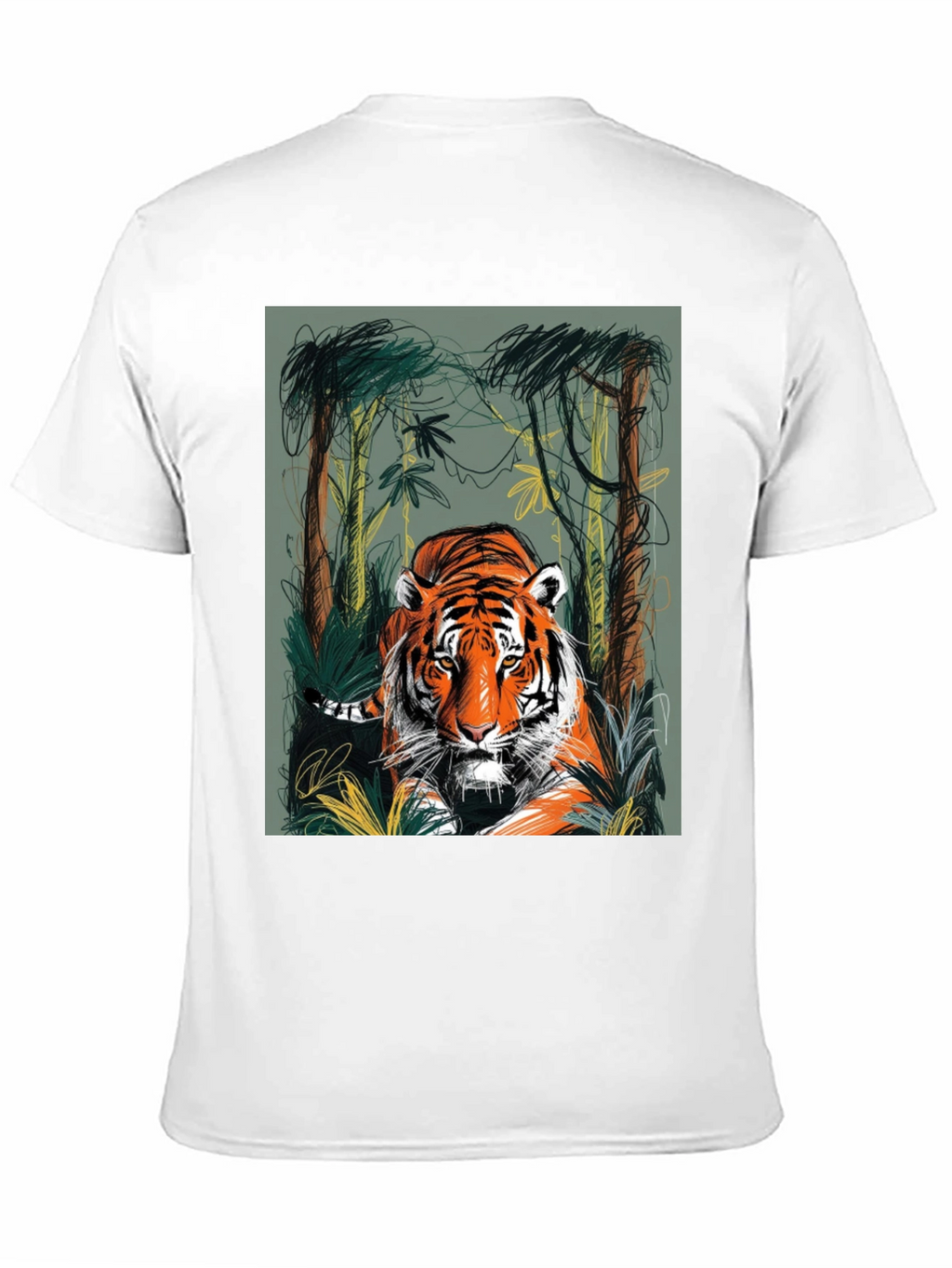 Tiger Jungle Graphic Tee - Mens Black T-Shirt