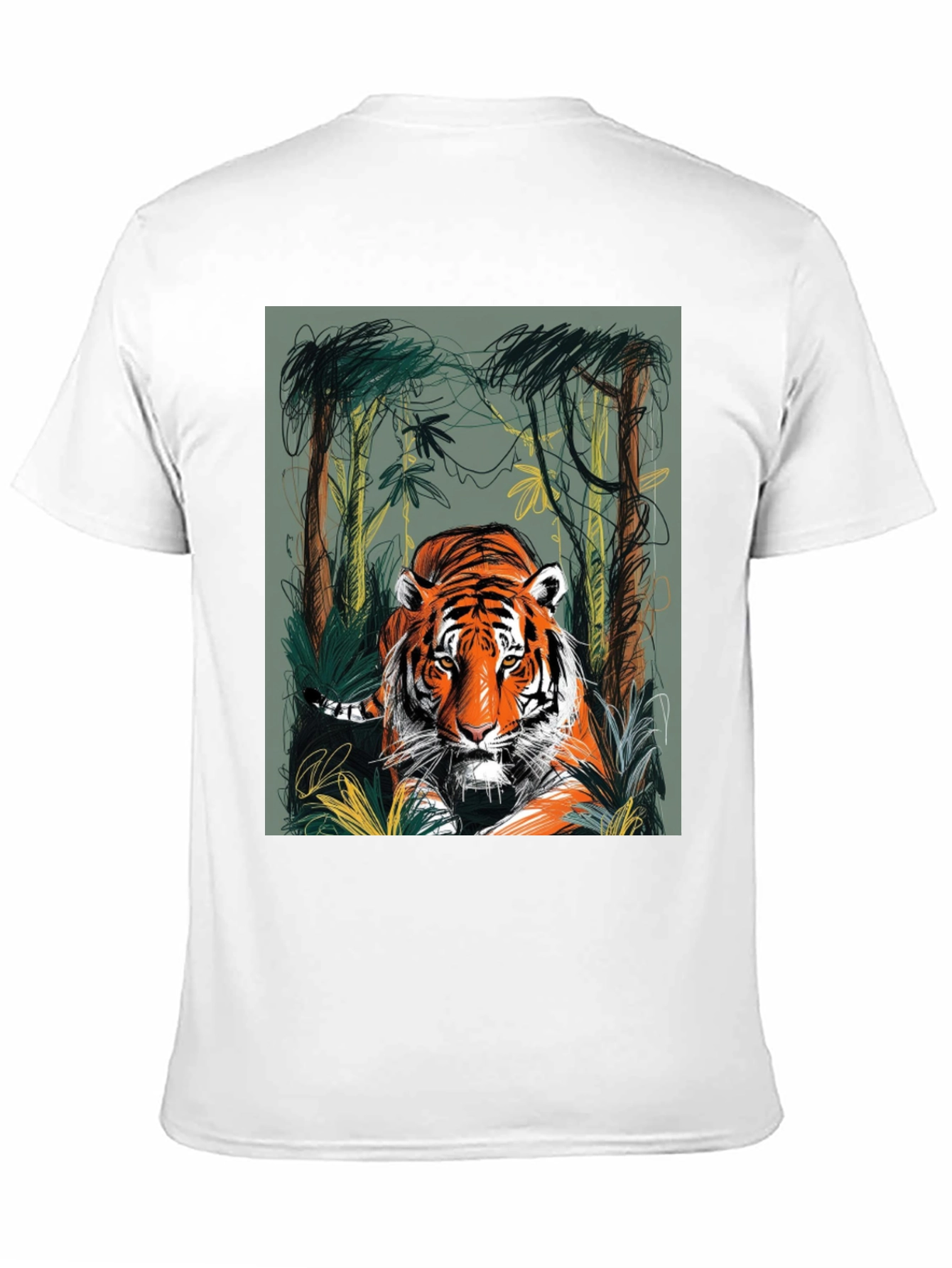 Tiger Jungle Graphic Tee - Mens Black T-Shirt