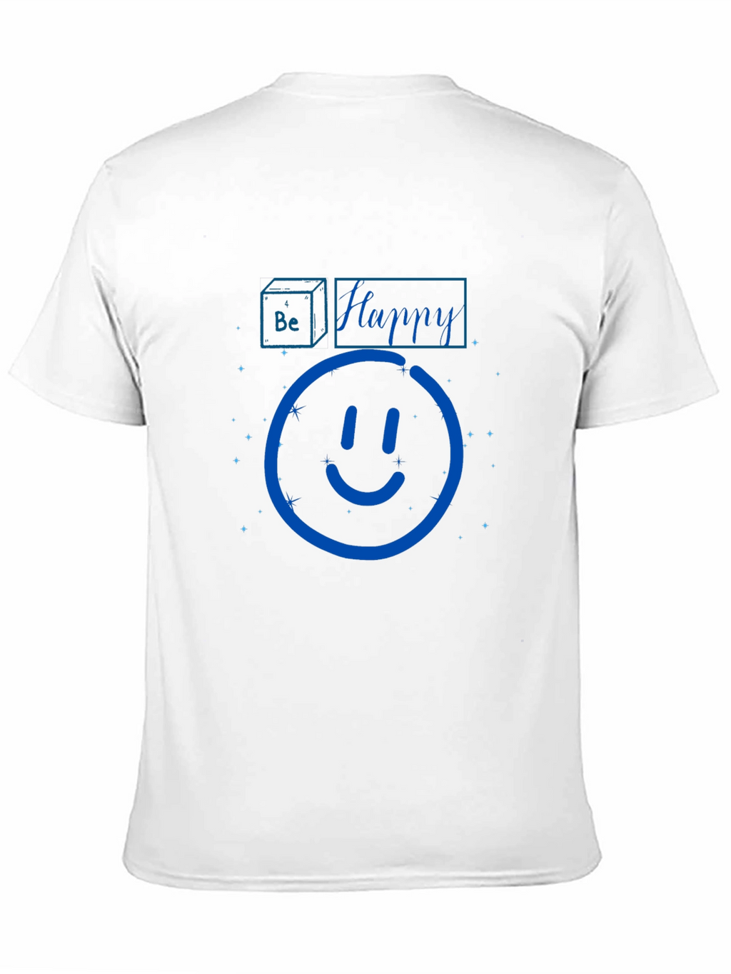 Be Happy Graphic Print Black T-Shirt