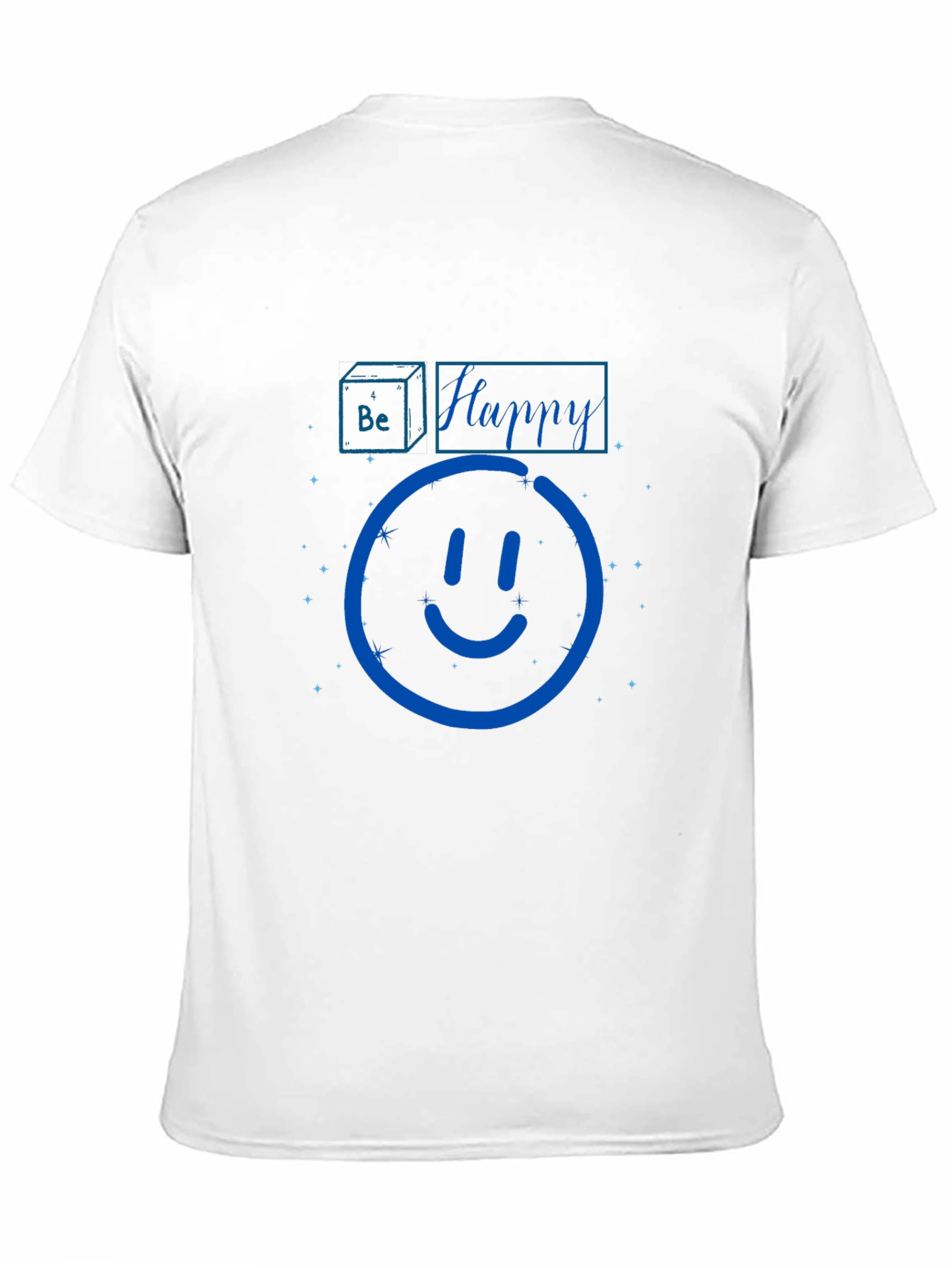 Be Happy Graphic Print Black T-Shirt