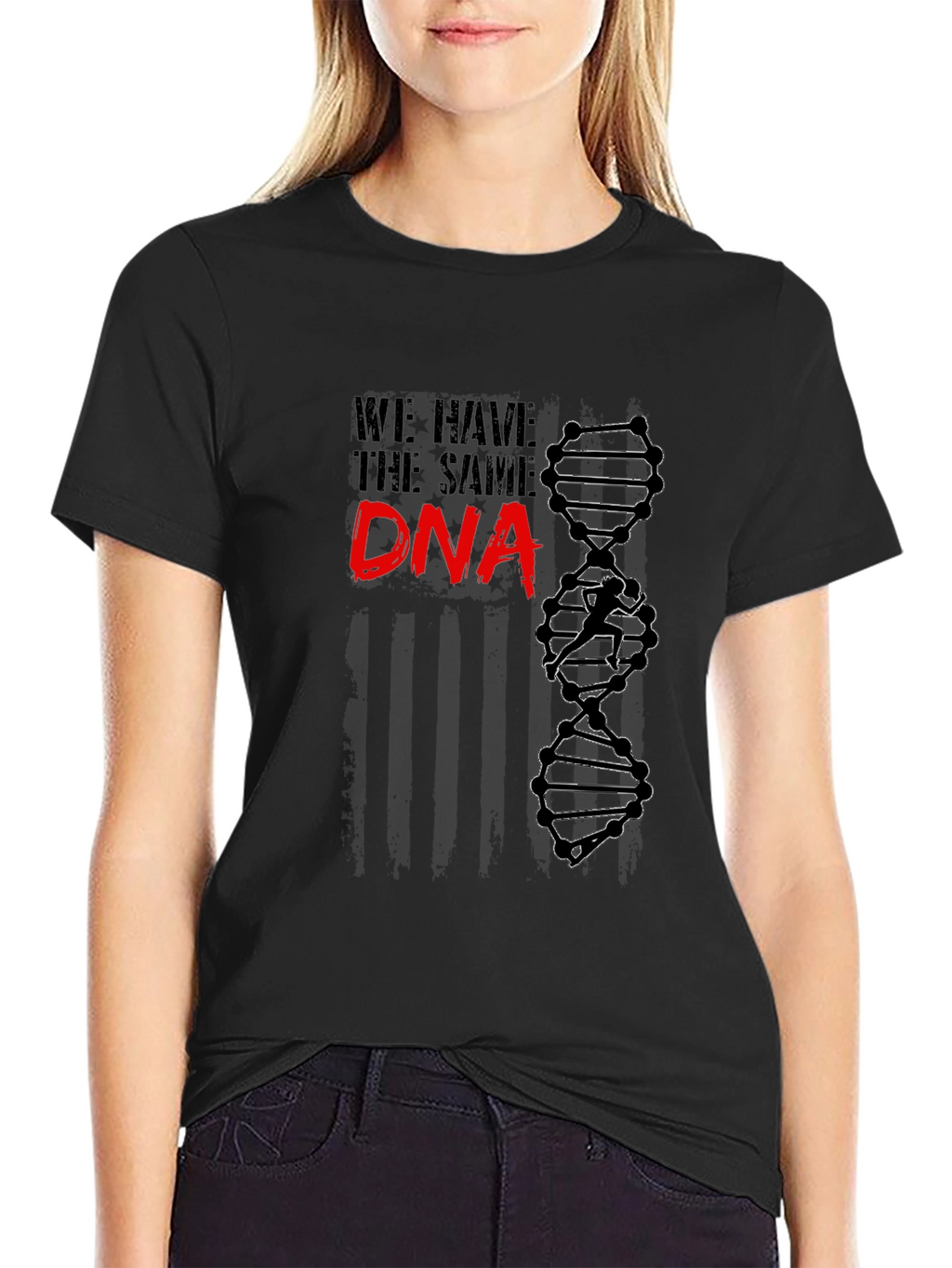 Same DNA Graphic Tee - Black Cotton Blend