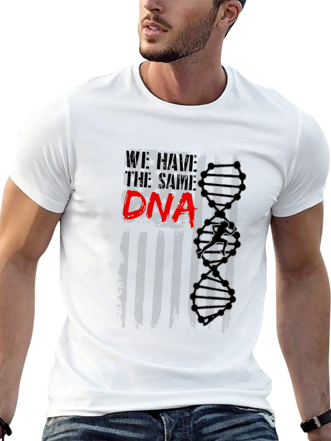Same DNA Graphic Tee - Black Cotton Blend