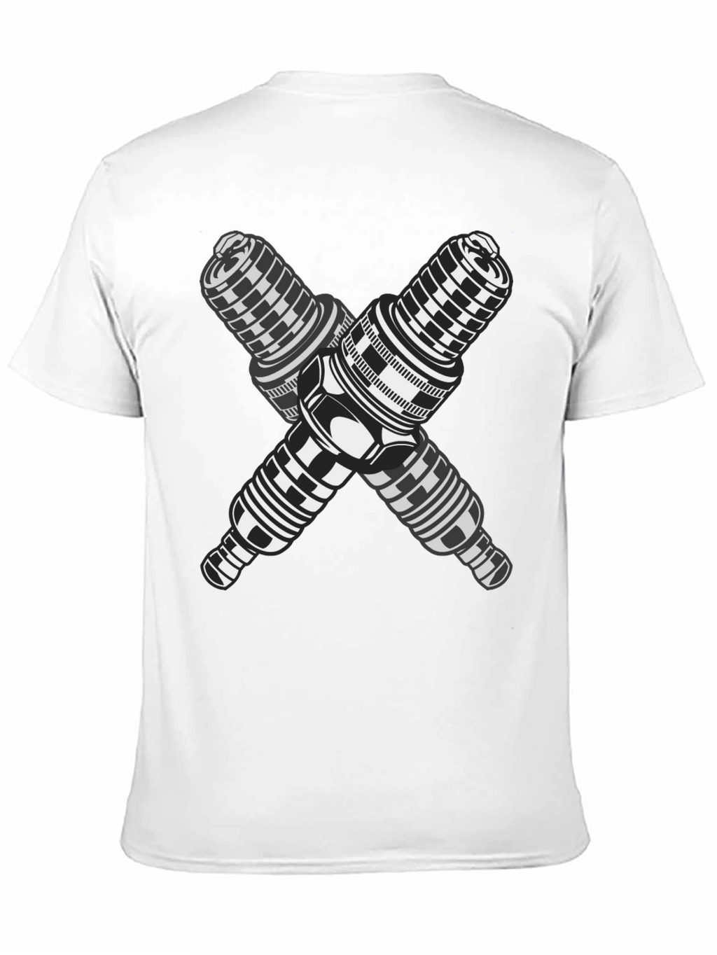 Crossed Spark Plugs Graphic T-Shirt