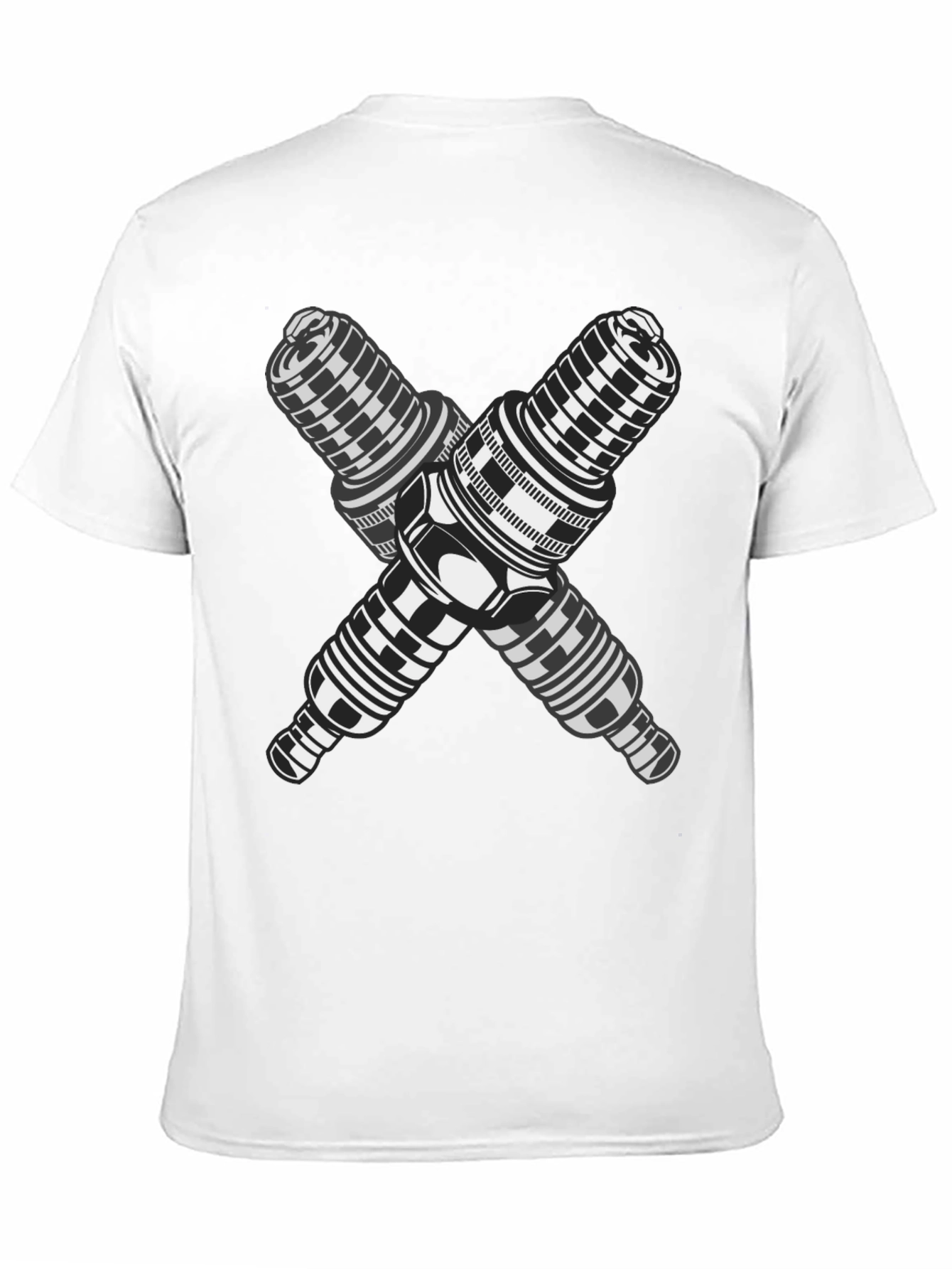 Crossed Spark Plugs Graphic T-Shirt