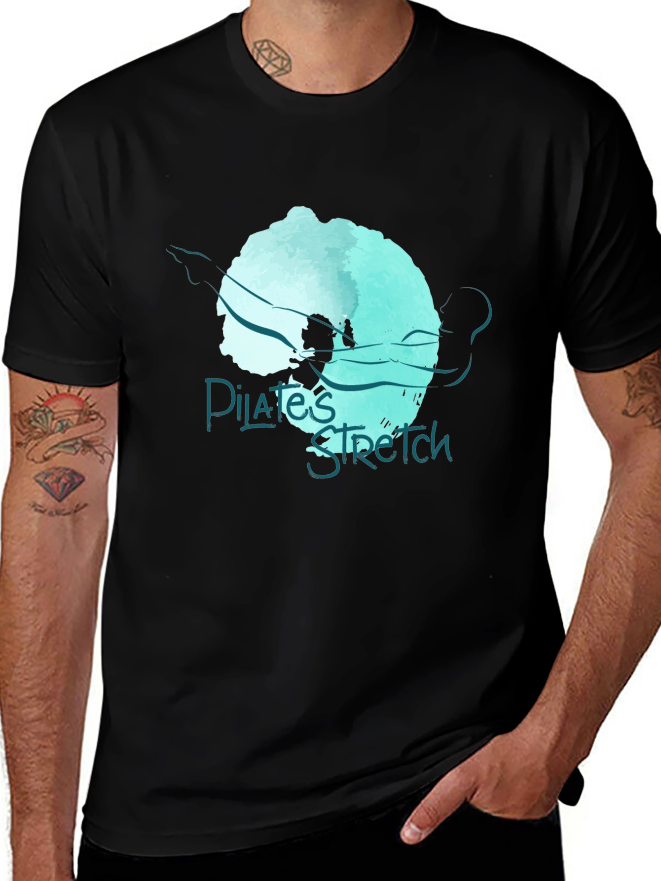 Pilates Stretch Graphic Tee - Workout Comfort