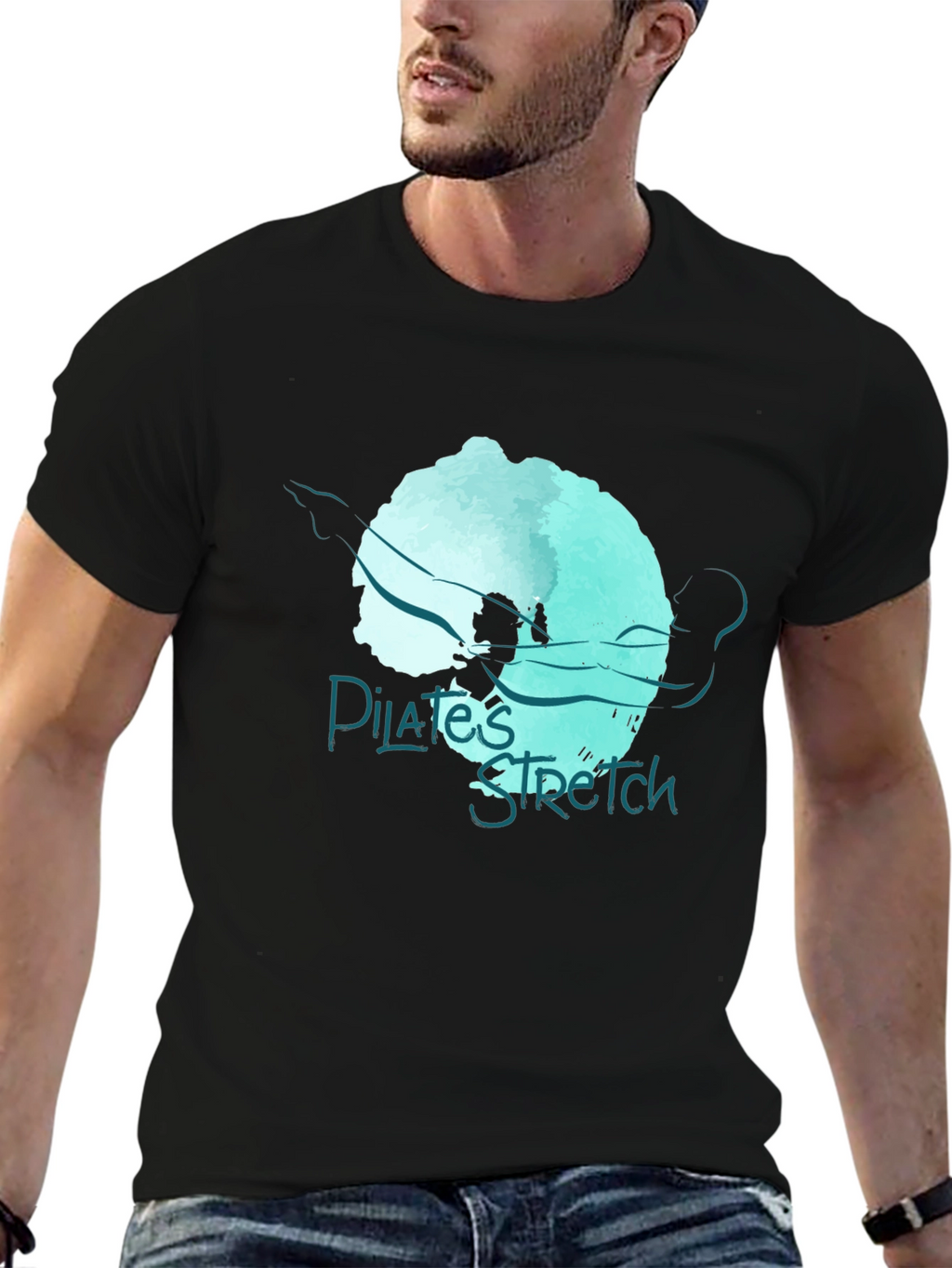 Pilates Stretch Graphic Tee - Workout Comfort
