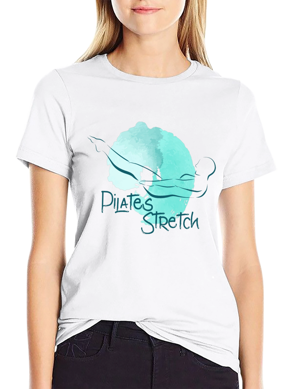 Pilates Stretch Graphic Tee - Workout Comfort