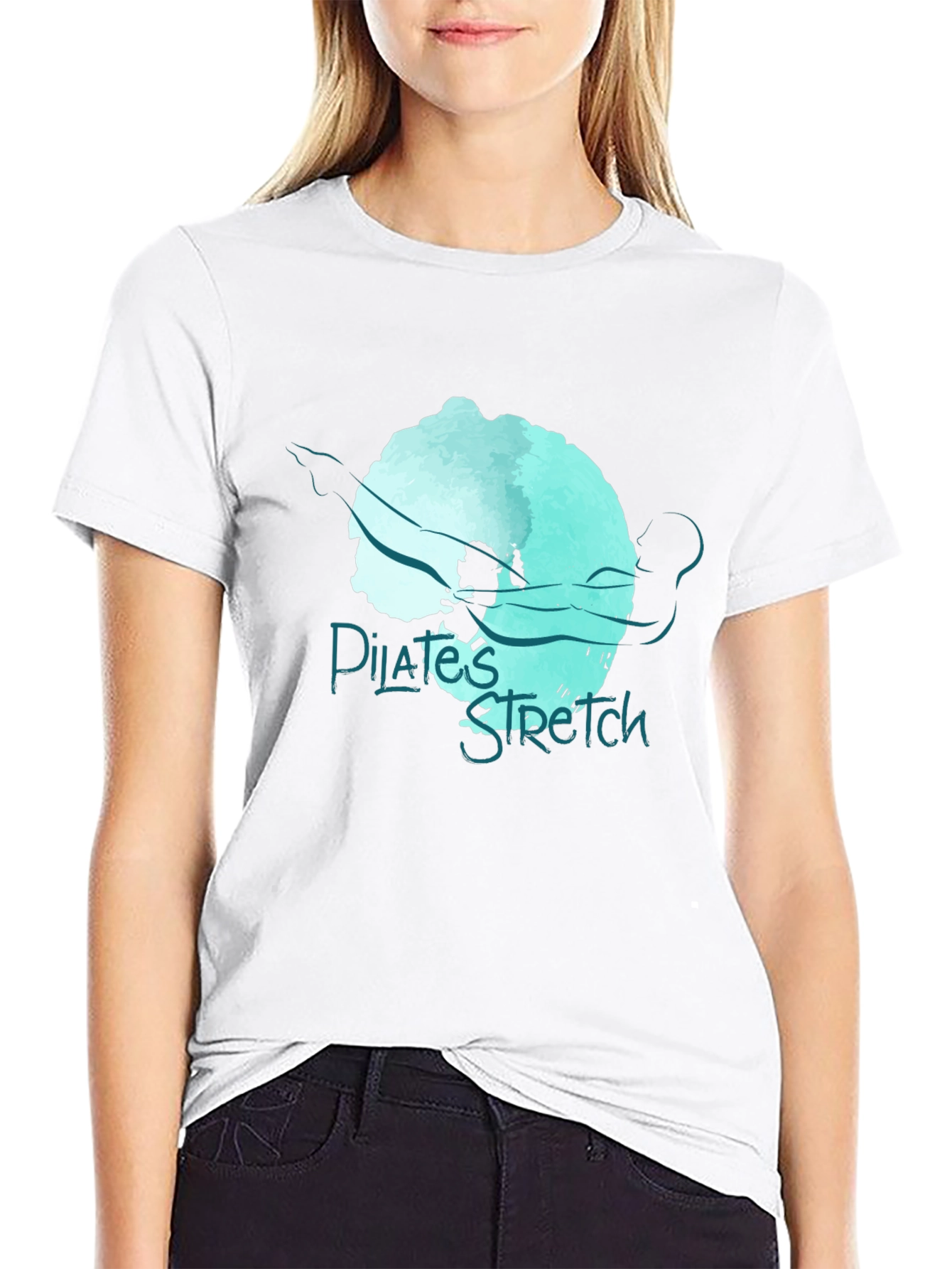 Pilates Stretch Graphic Tee - Workout Comfort