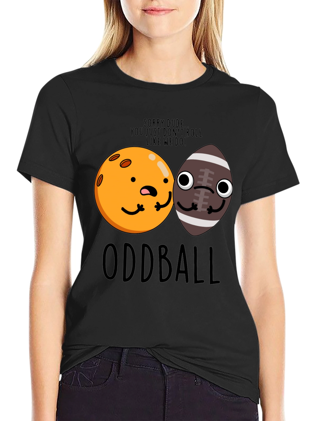 Oddball Graphic T-Shirt - Funny Cartoon Balls Tee