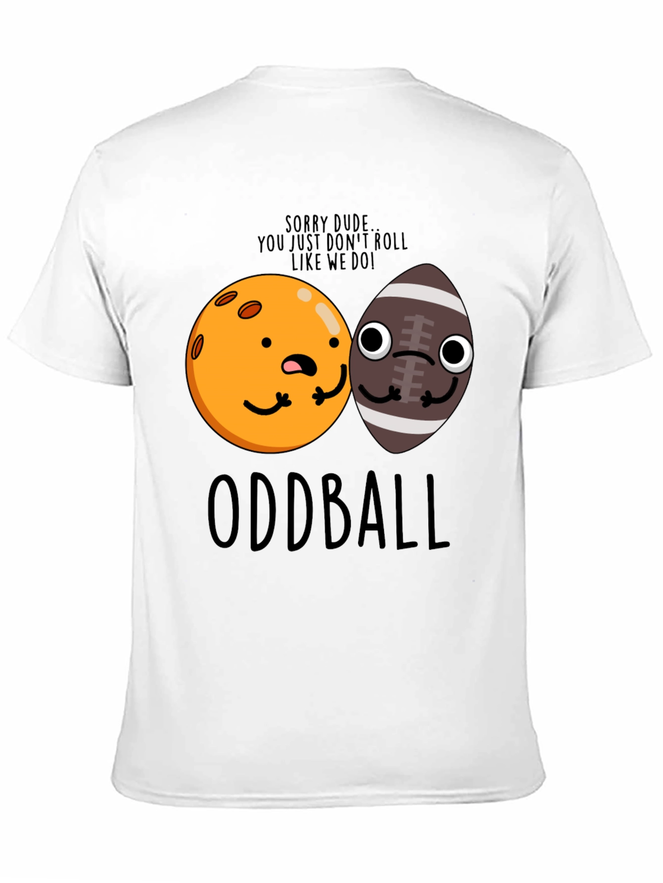 Oddball Graphic T-Shirt - Funny Cartoon Balls Tee