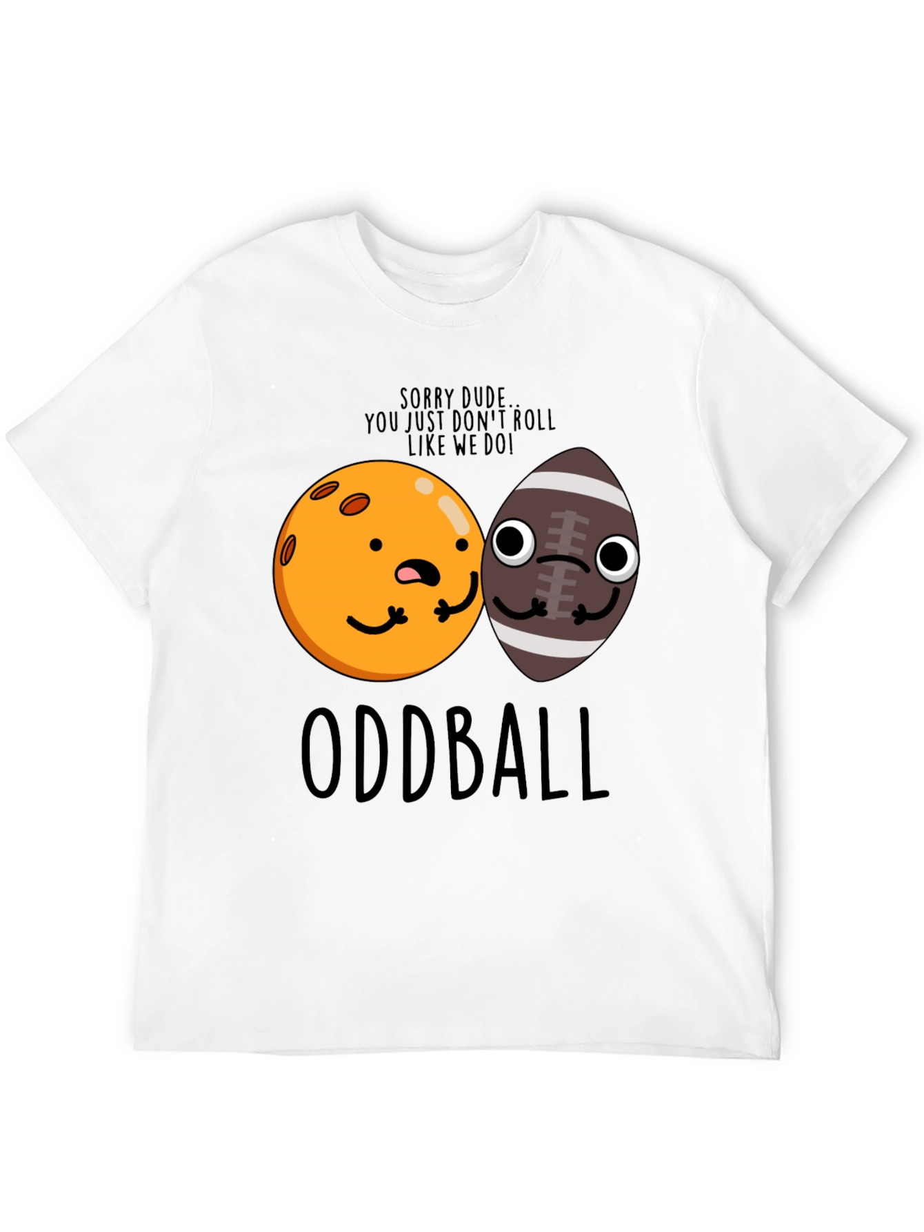 Oddball Graphic T-Shirt - Funny Cartoon Balls Tee