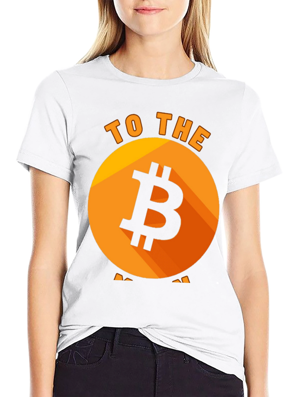 Bitcoin to the Moon Black T-Shirt