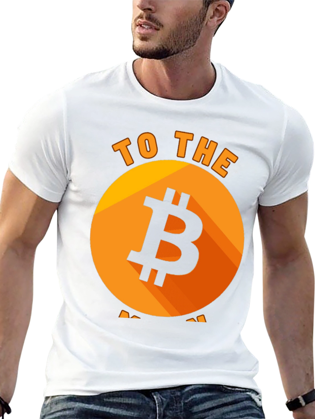 Bitcoin to the Moon Black T-Shirt