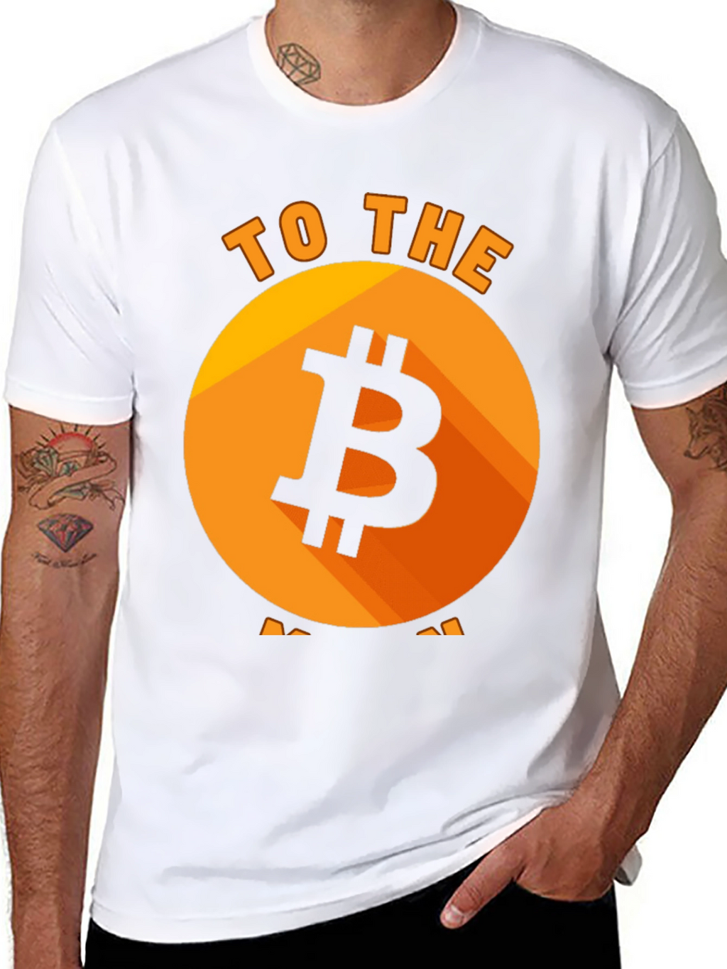 Bitcoin to the Moon Black T-Shirt