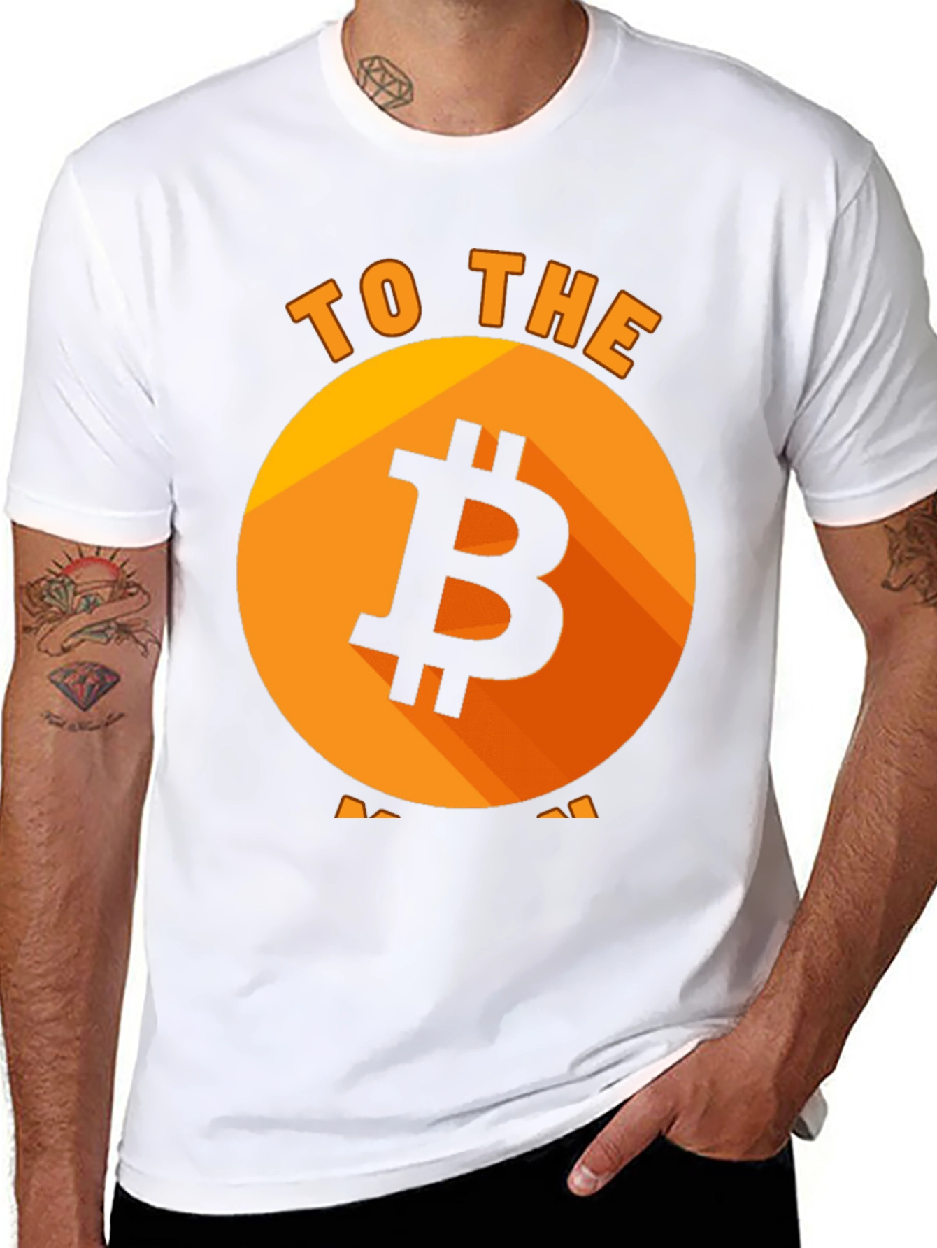 Bitcoin to the Moon Black T-Shirt