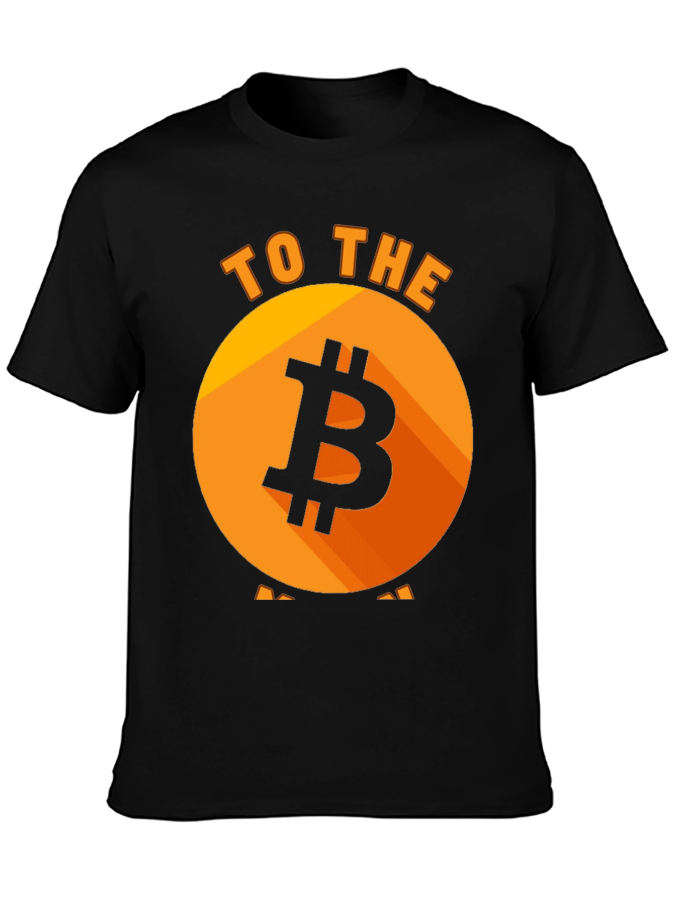 Bitcoin to the Moon Black T-Shirt