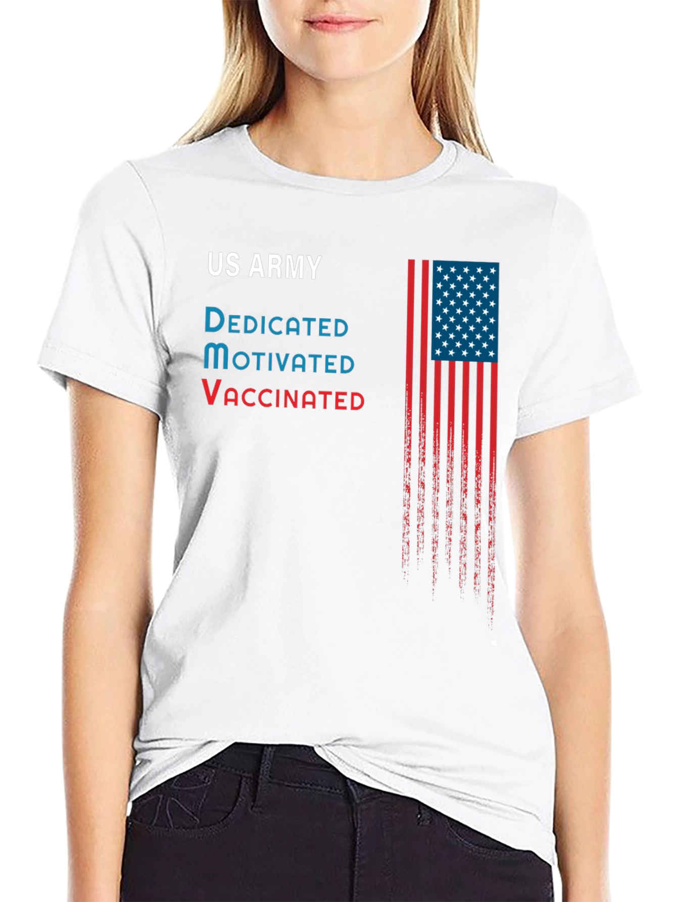 US Army Dedicated Motivated Vaccinated T-Shirt