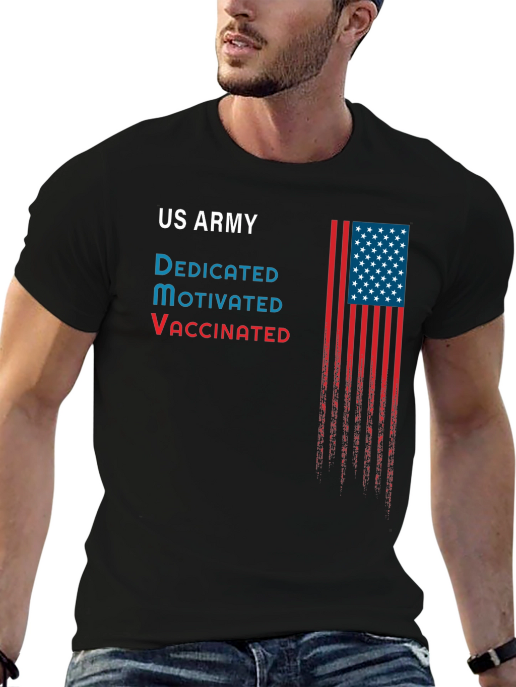 US Army Dedicated Motivated Vaccinated T-Shirt