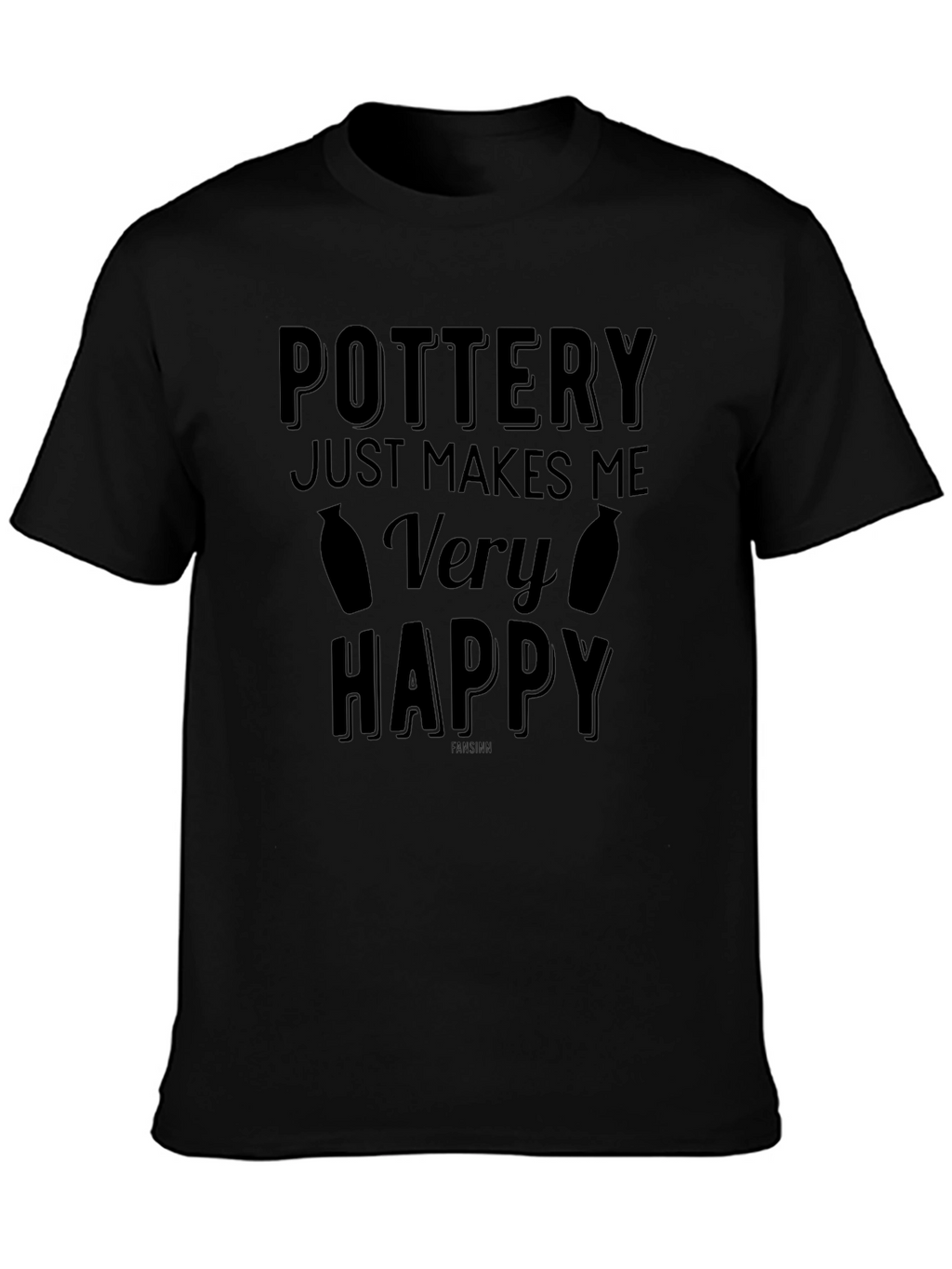 Pottery Makes Me Very Happy Black T-Shirt