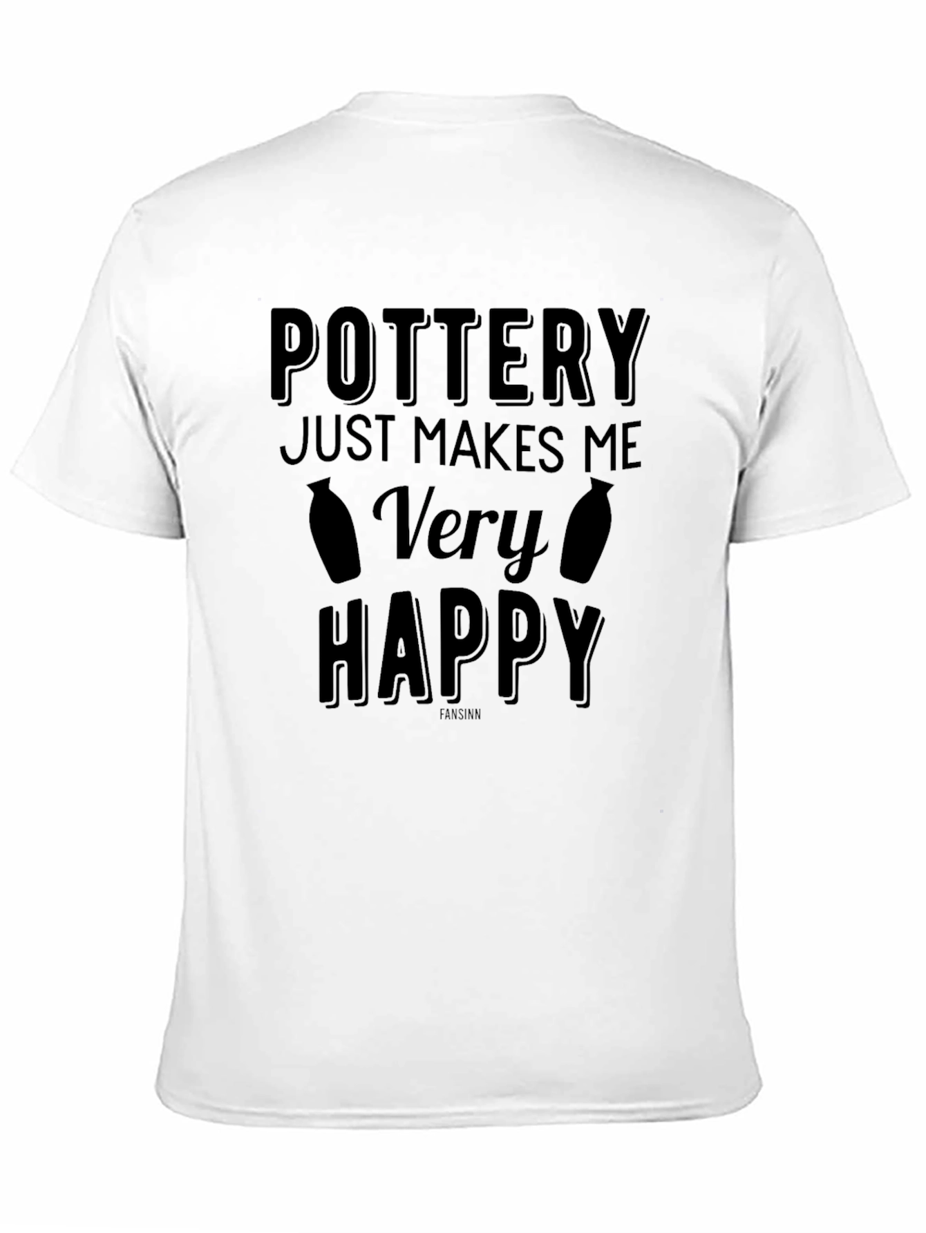 Pottery Makes Me Very Happy Black T-Shirt
