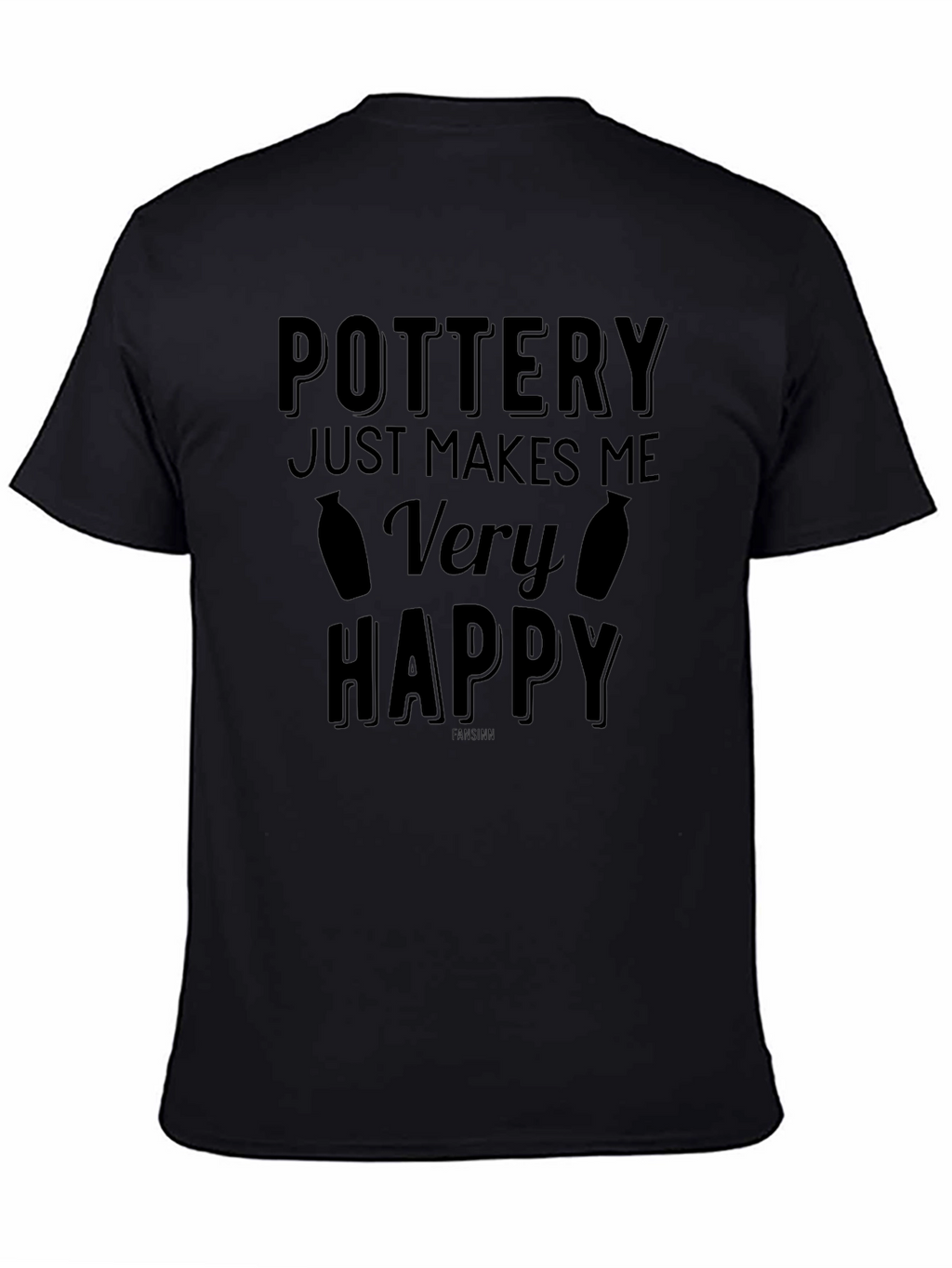 Pottery Makes Me Very Happy Black T-Shirt