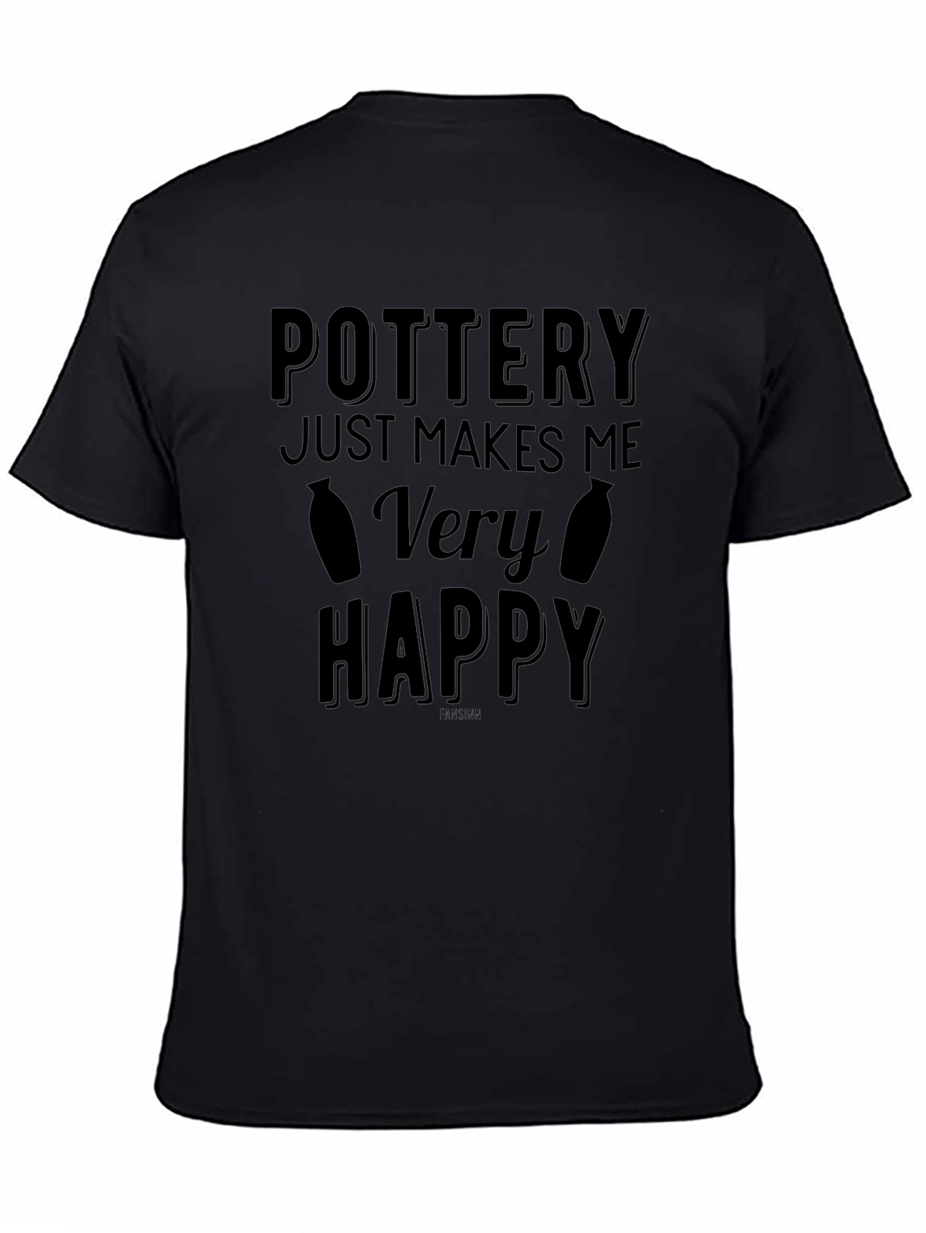 Pottery Makes Me Very Happy Black T-Shirt