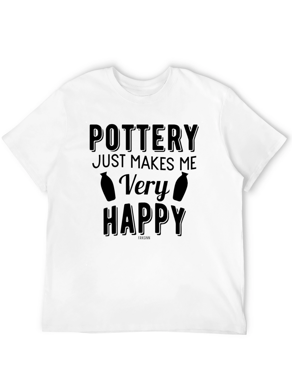 Pottery Makes Me Very Happy Black T-Shirt