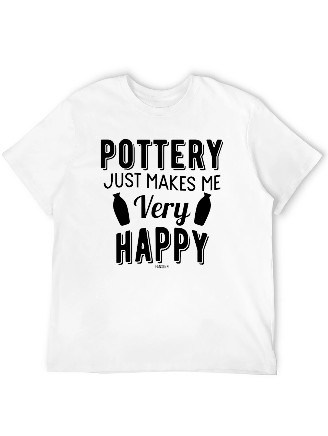 Pottery Makes Me Very Happy Black T-Shirt