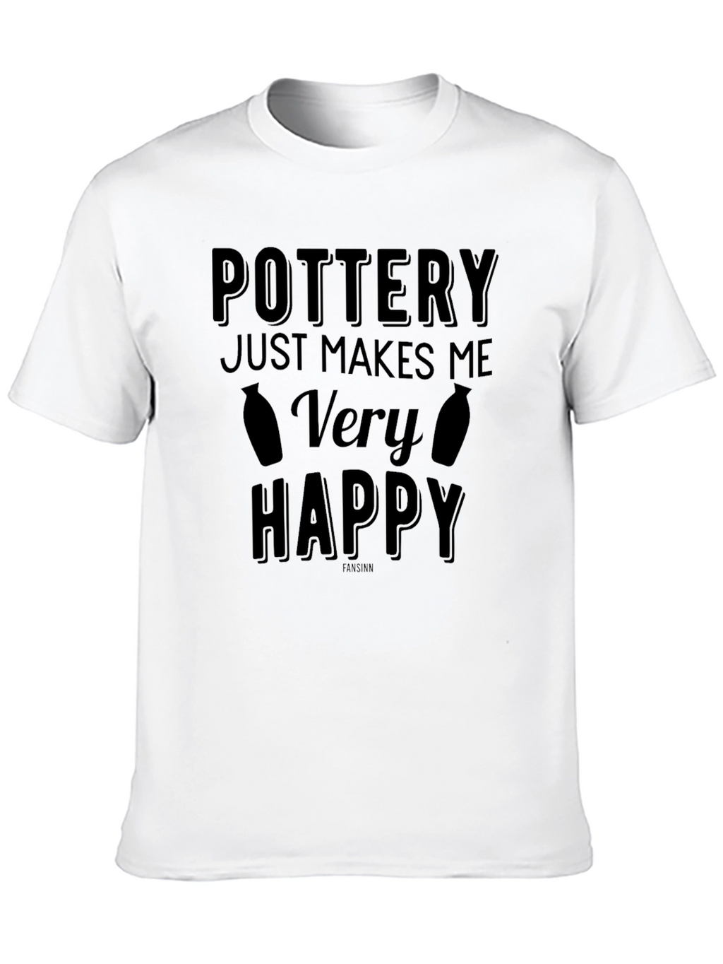 Pottery Makes Me Very Happy Black T-Shirt