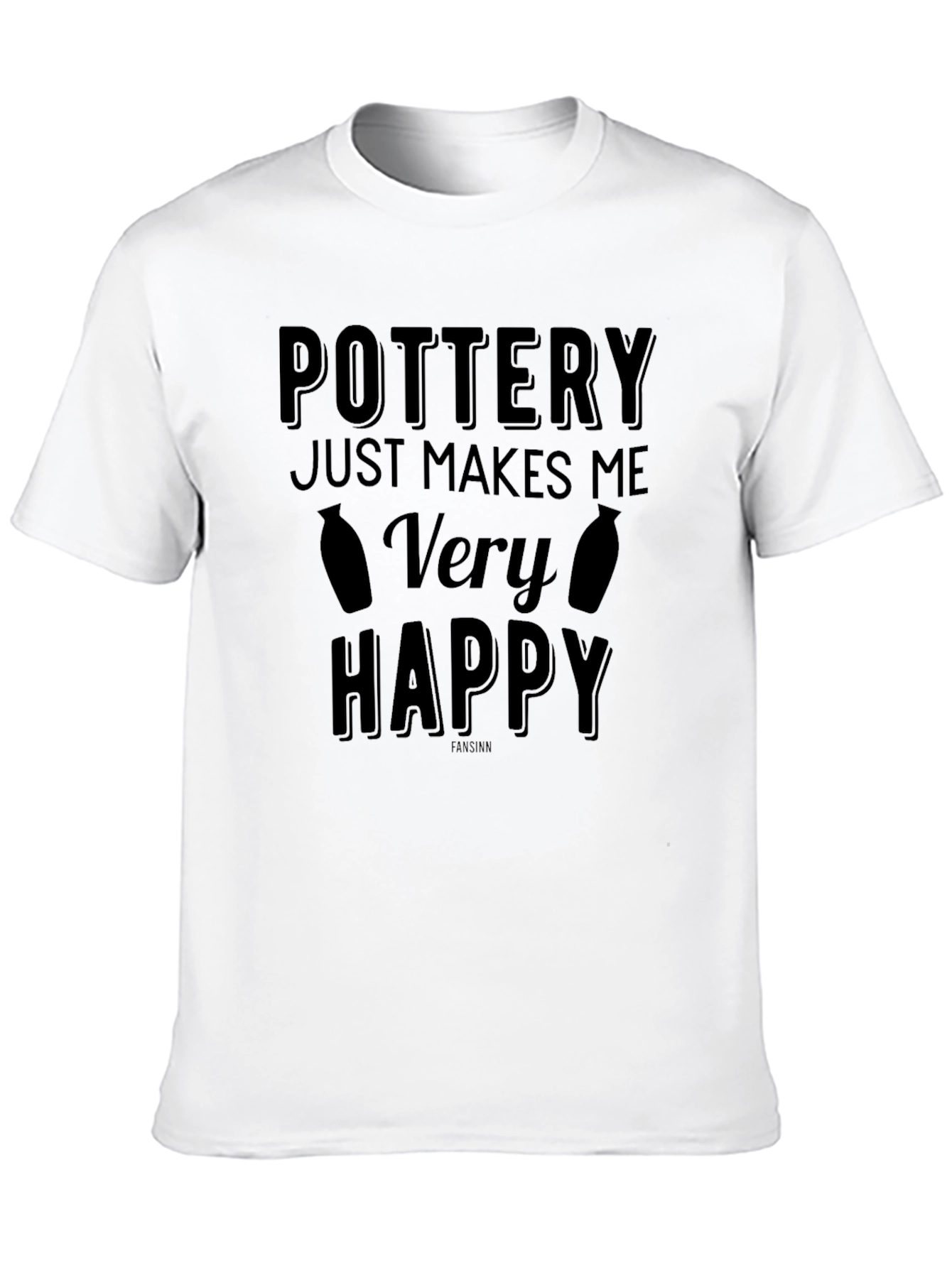 Pottery Makes Me Very Happy Black T-Shirt