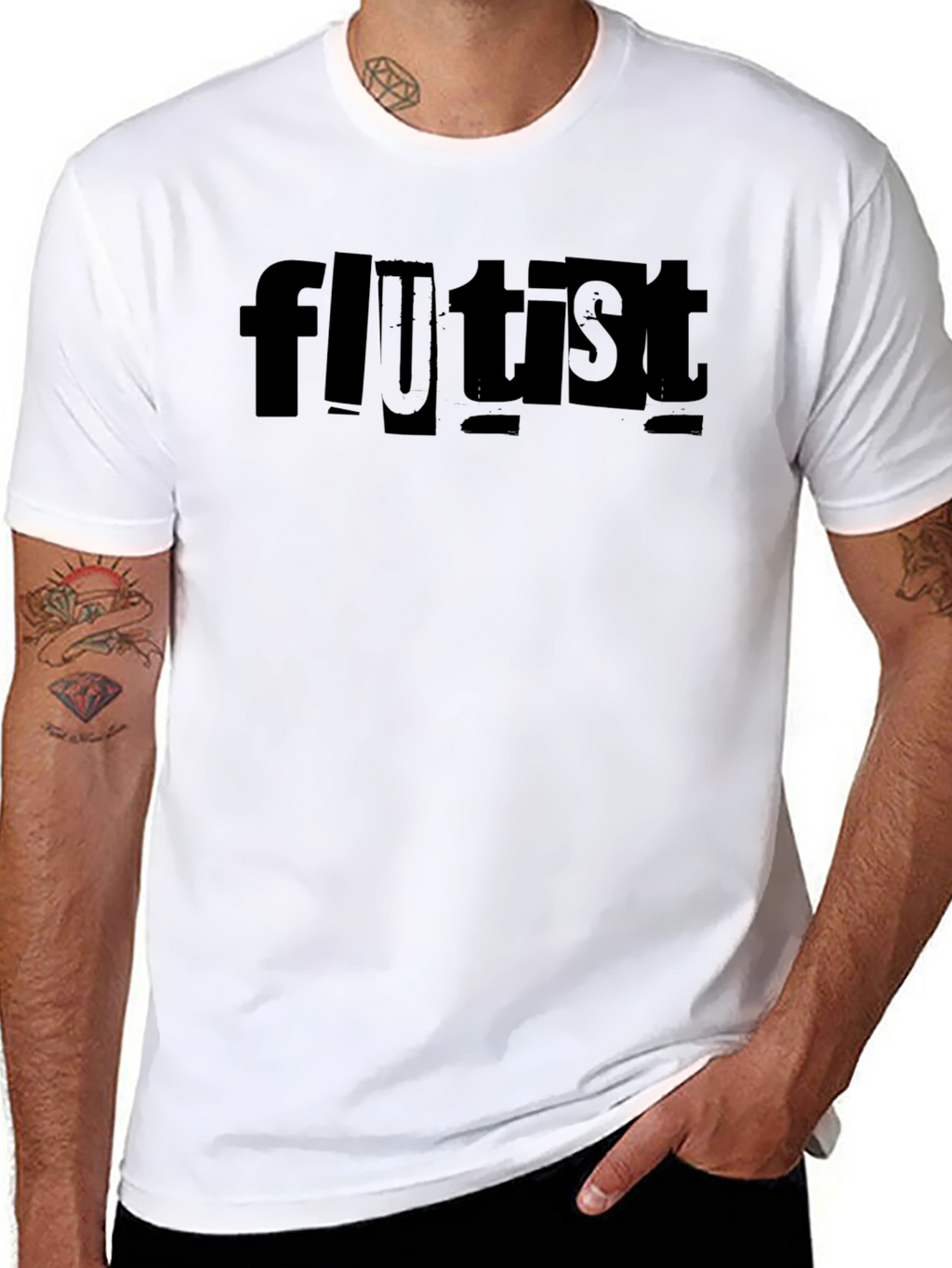 Flutist Graphic Tee - Music Lover T-Shirt