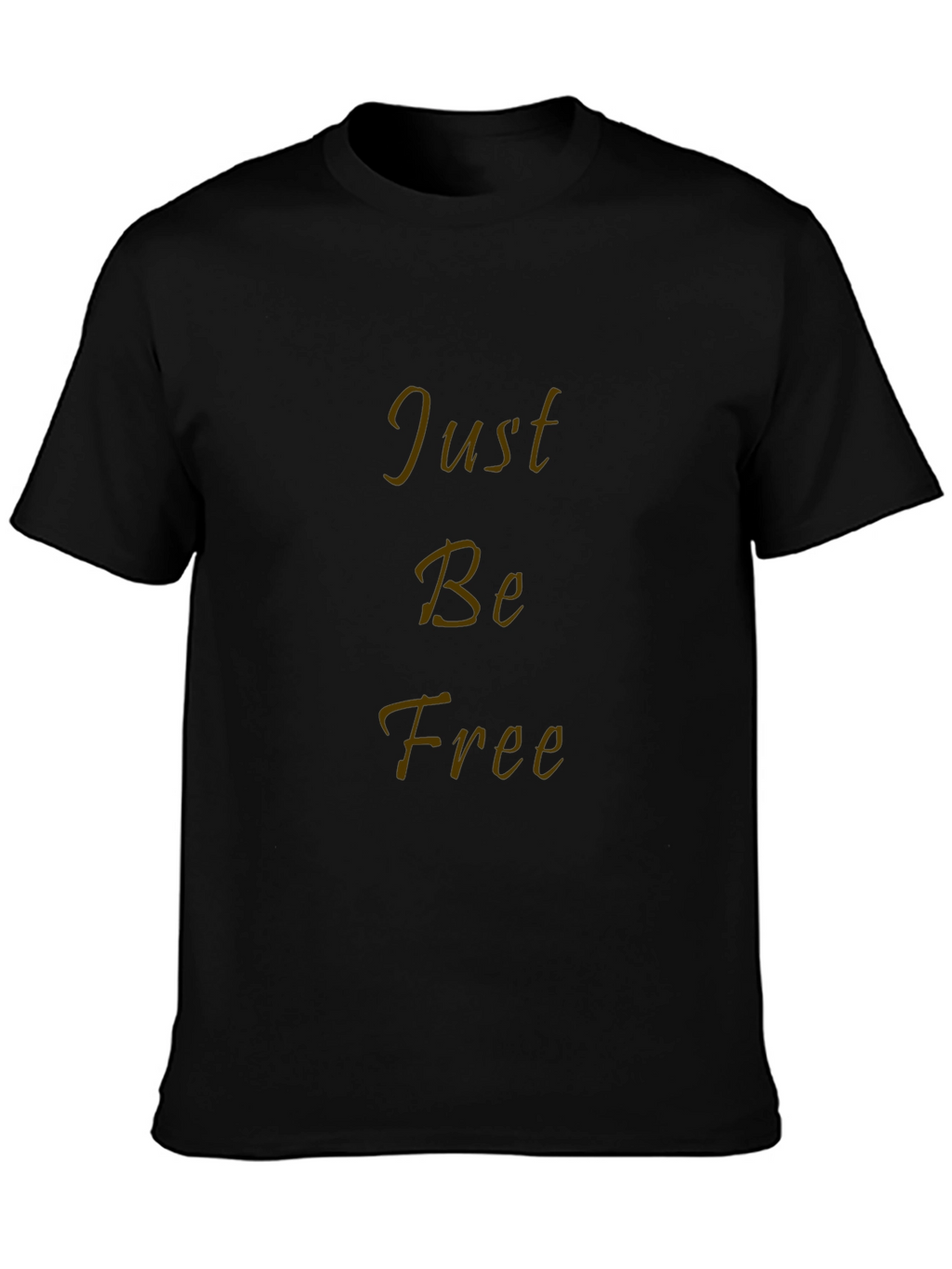 Just Be Free Black Graphic T-Shirt
