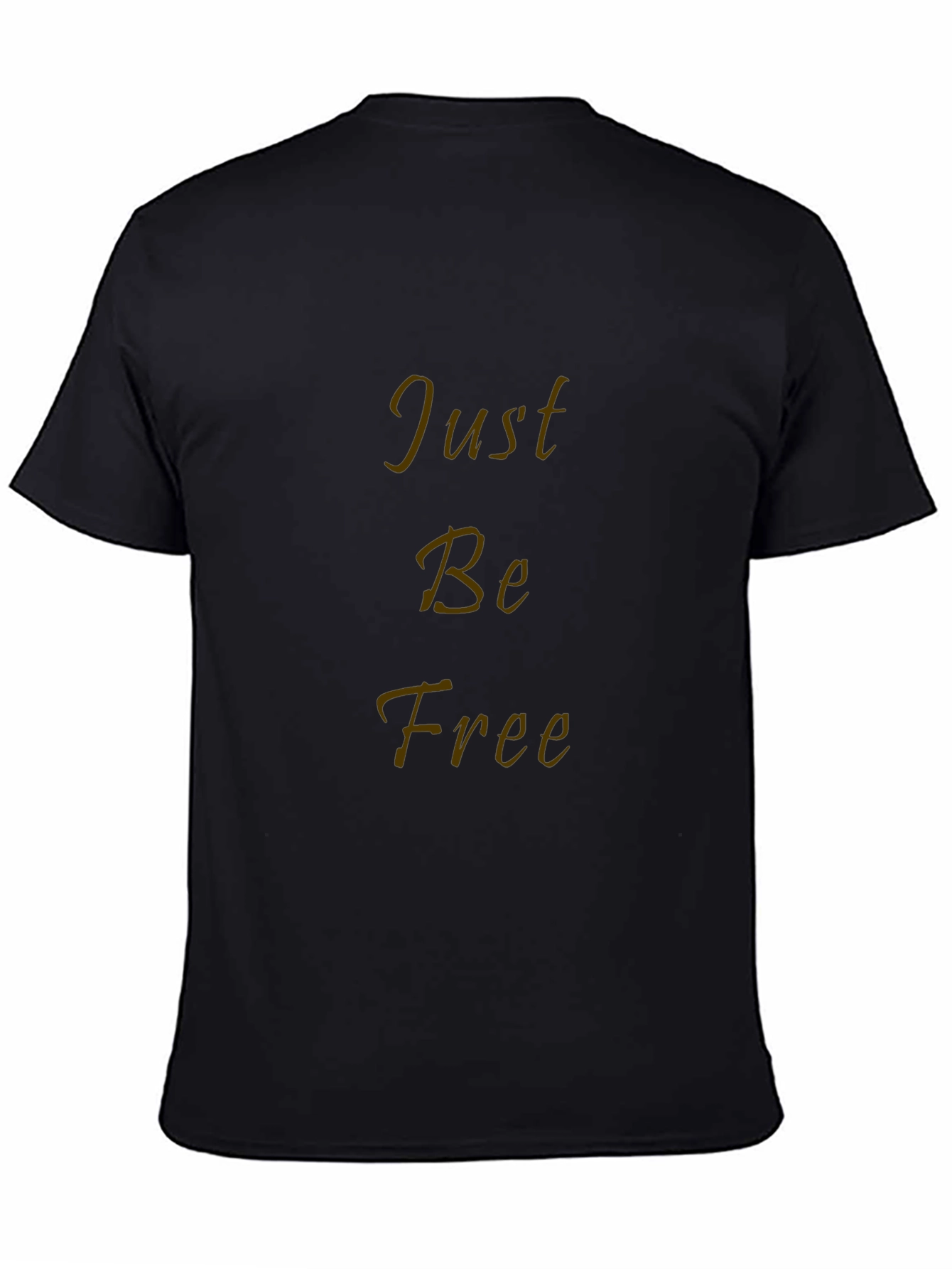 Just Be Free Black Graphic T-Shirt