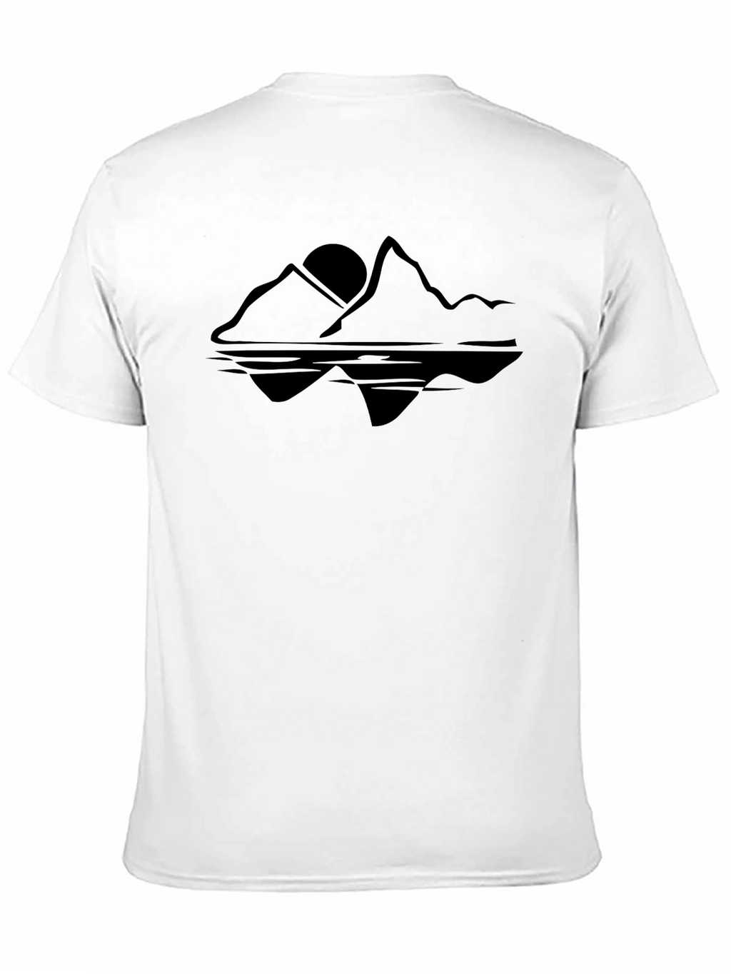 Mountain Reflection Graphic Tee - Mens Black Shirt