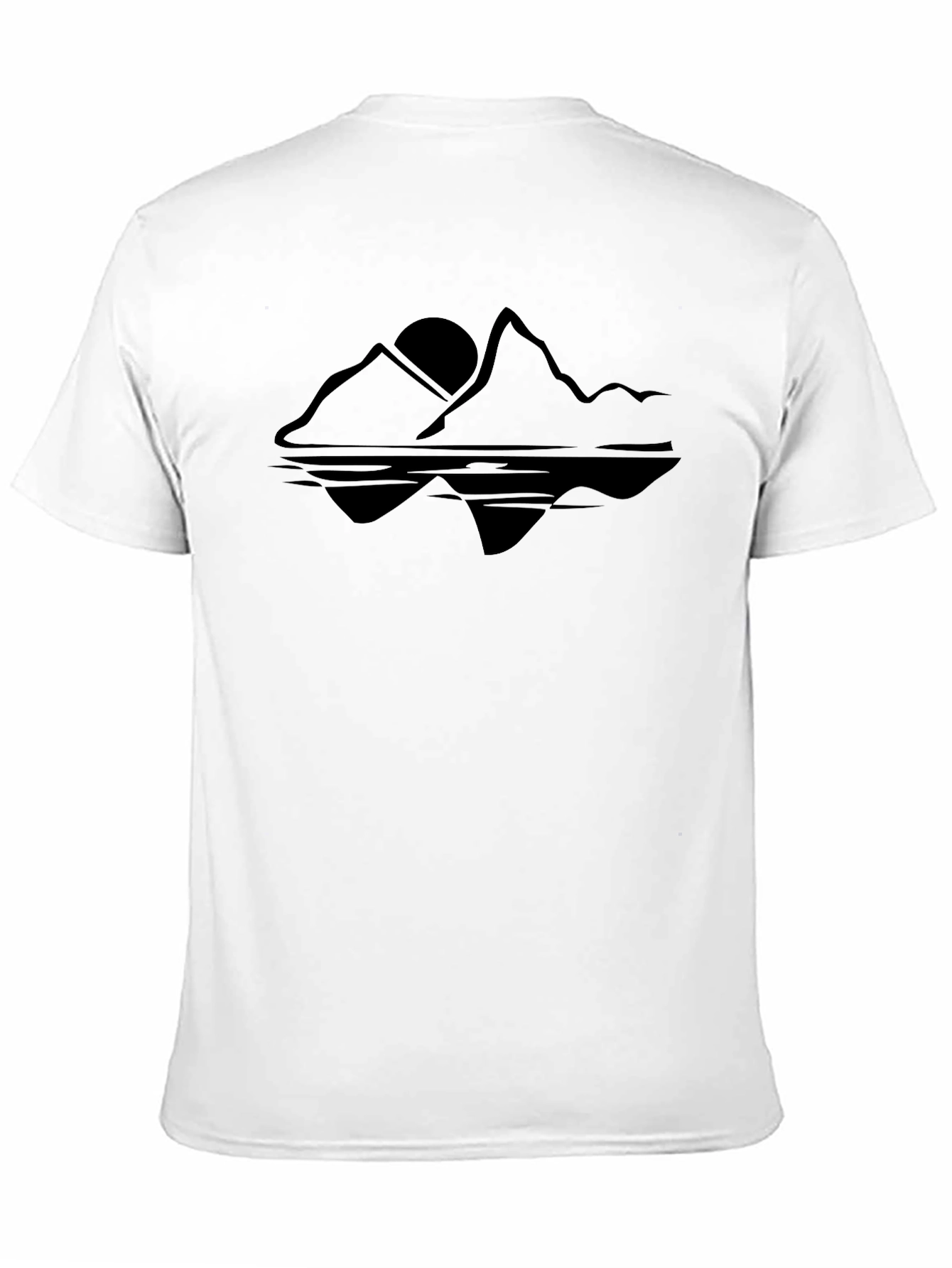Mountain Reflection Graphic Tee - Mens Black Shirt