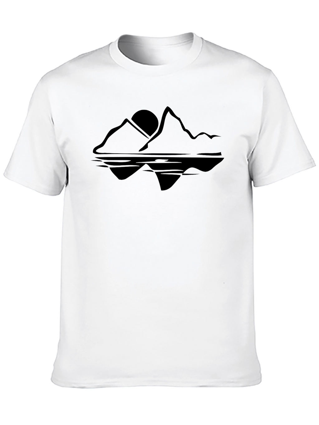 Mountain Reflection Graphic Tee - Mens Black Shirt