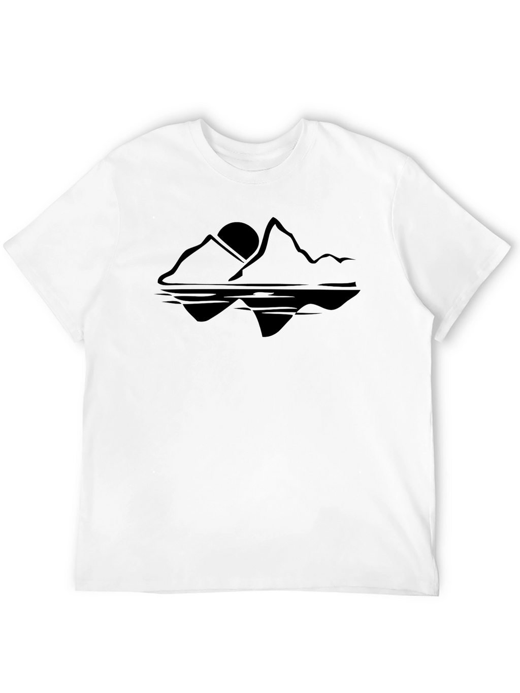 Mountain Reflection Graphic Tee - Mens Black Shirt