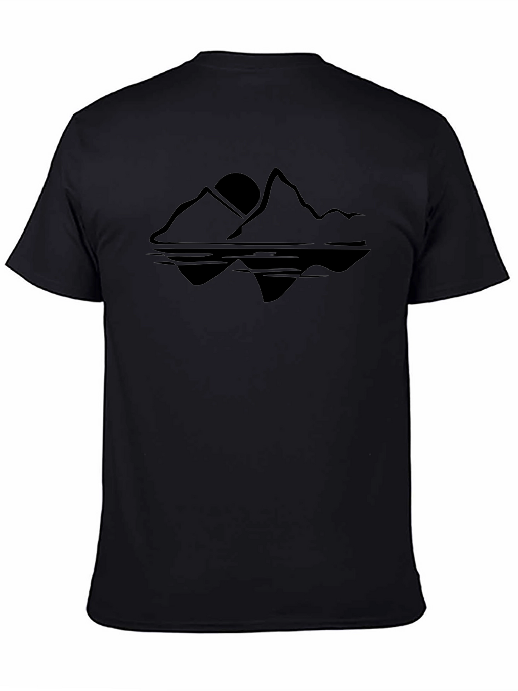 Mountain Reflection Graphic Tee - Mens Black Shirt
