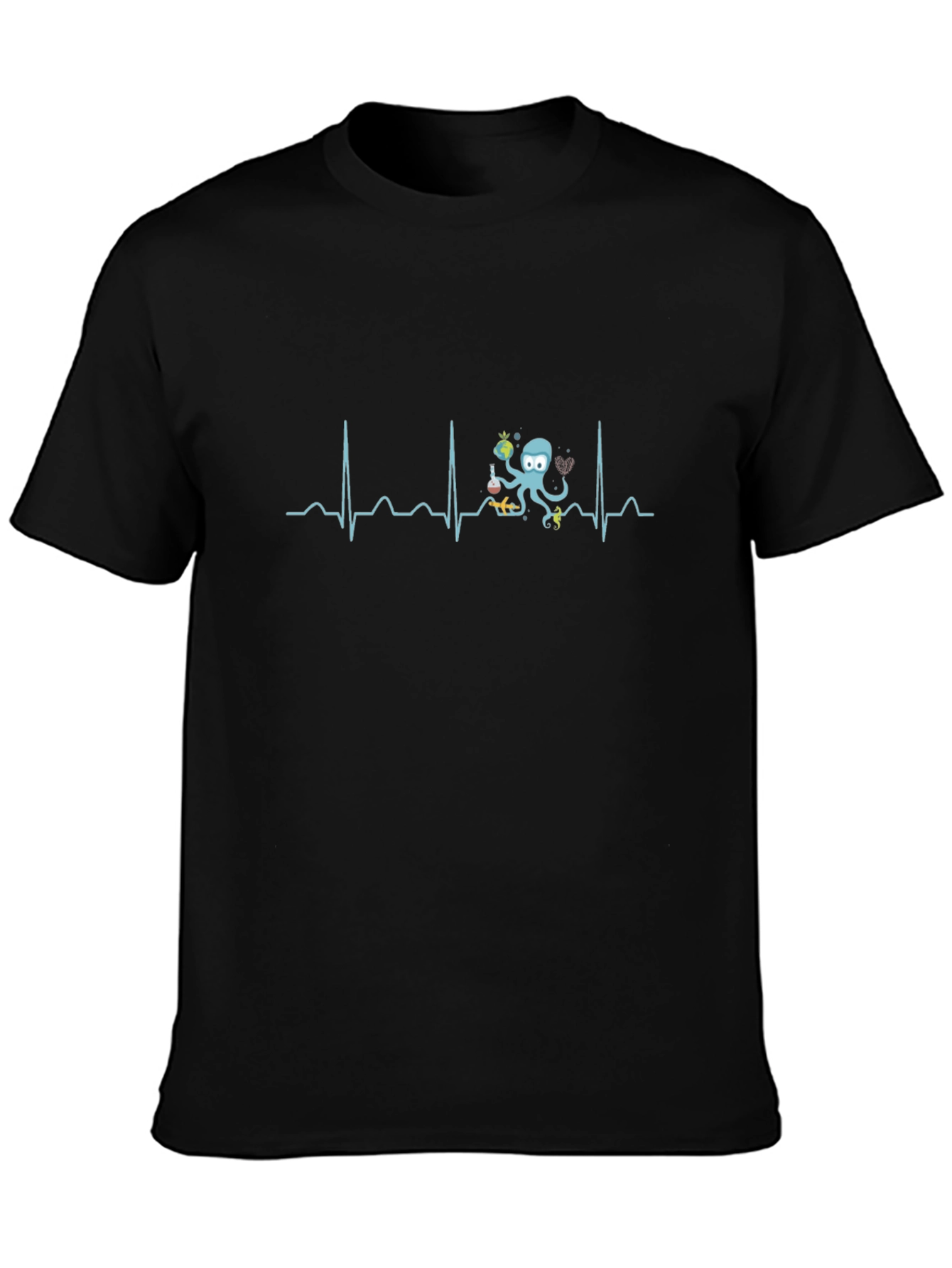 Octopus Scientist Heartbeat T-Shirt